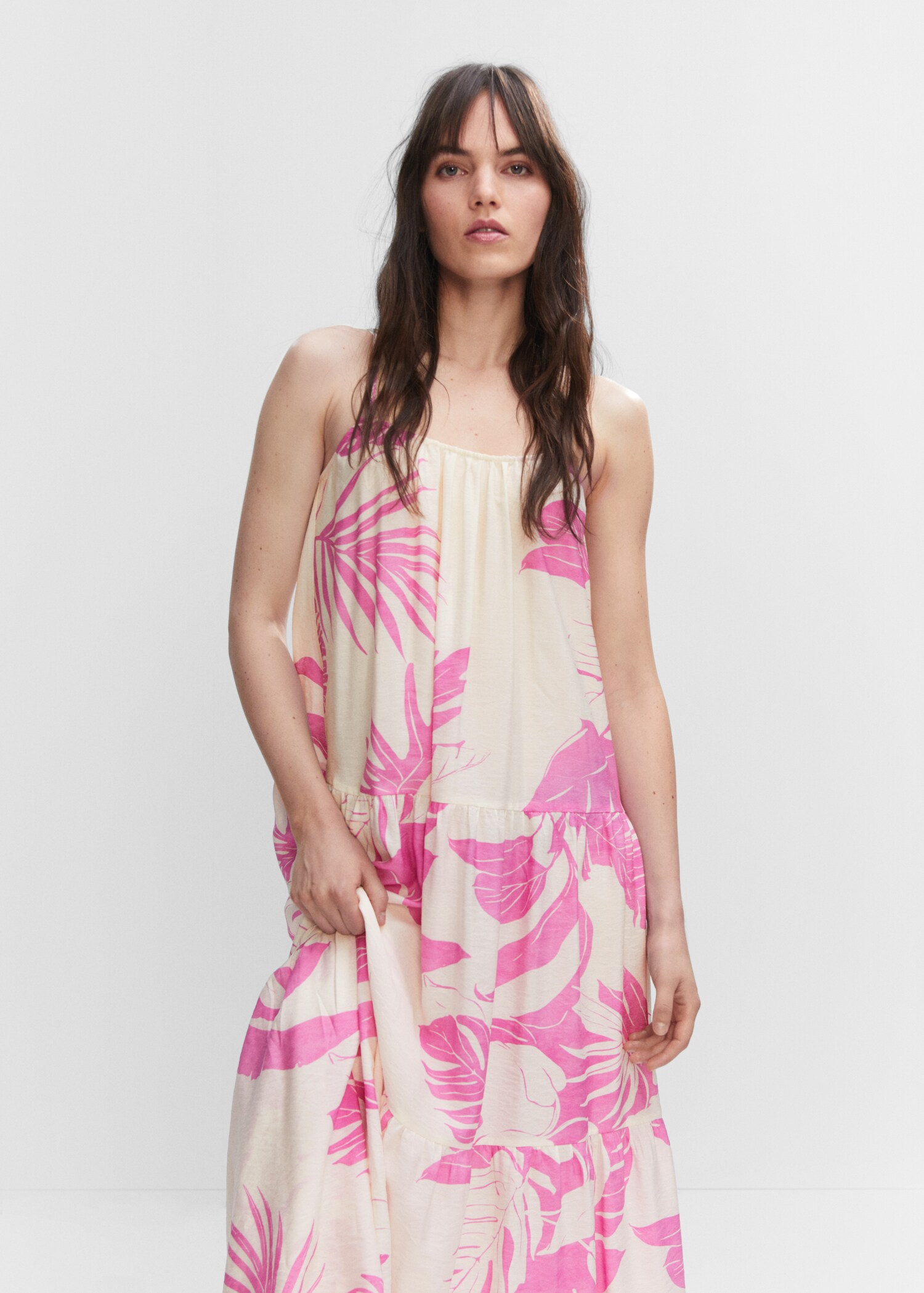 Long printed dress - Medium plane