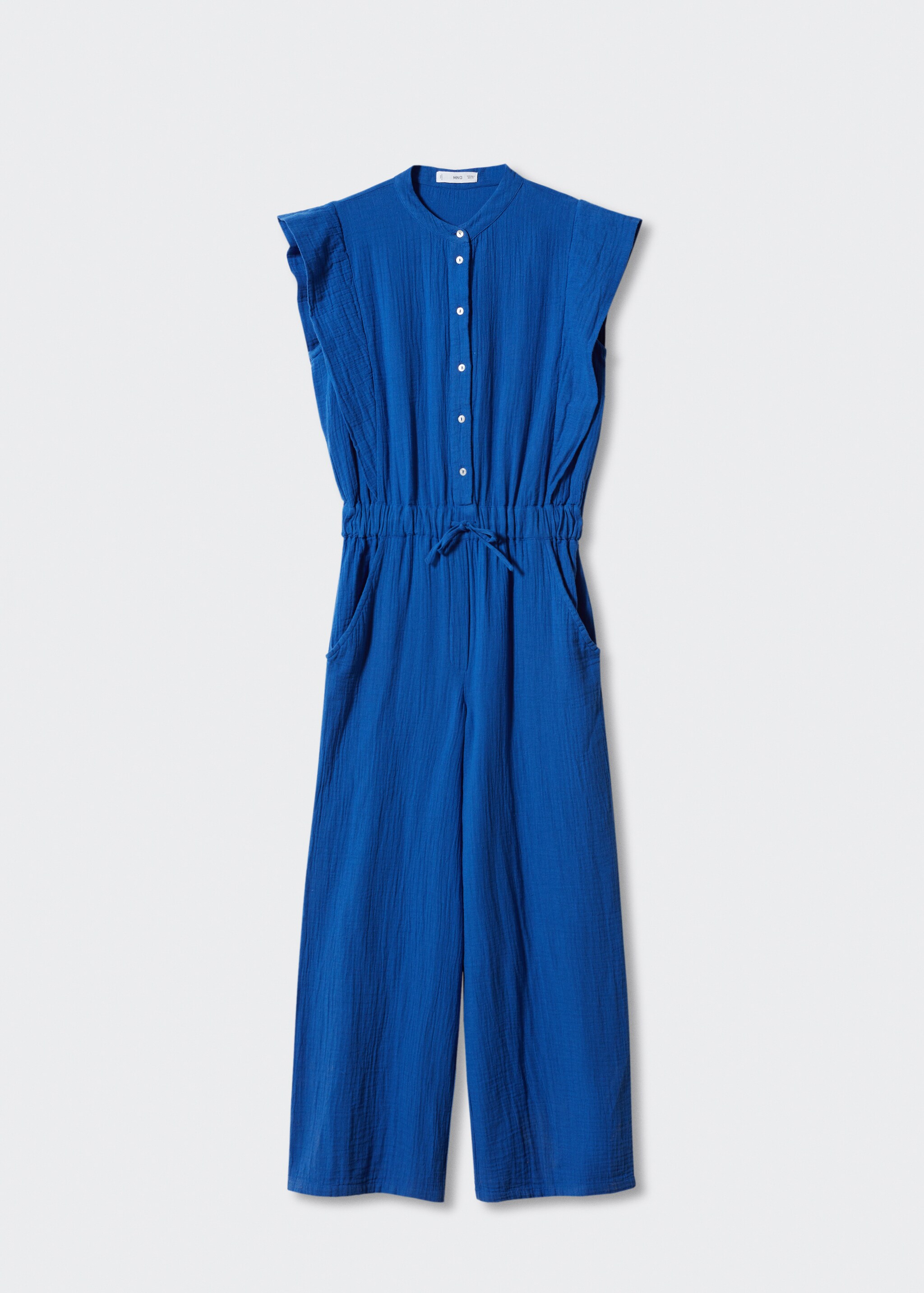 Textured jumpsuit with button - Article without model
