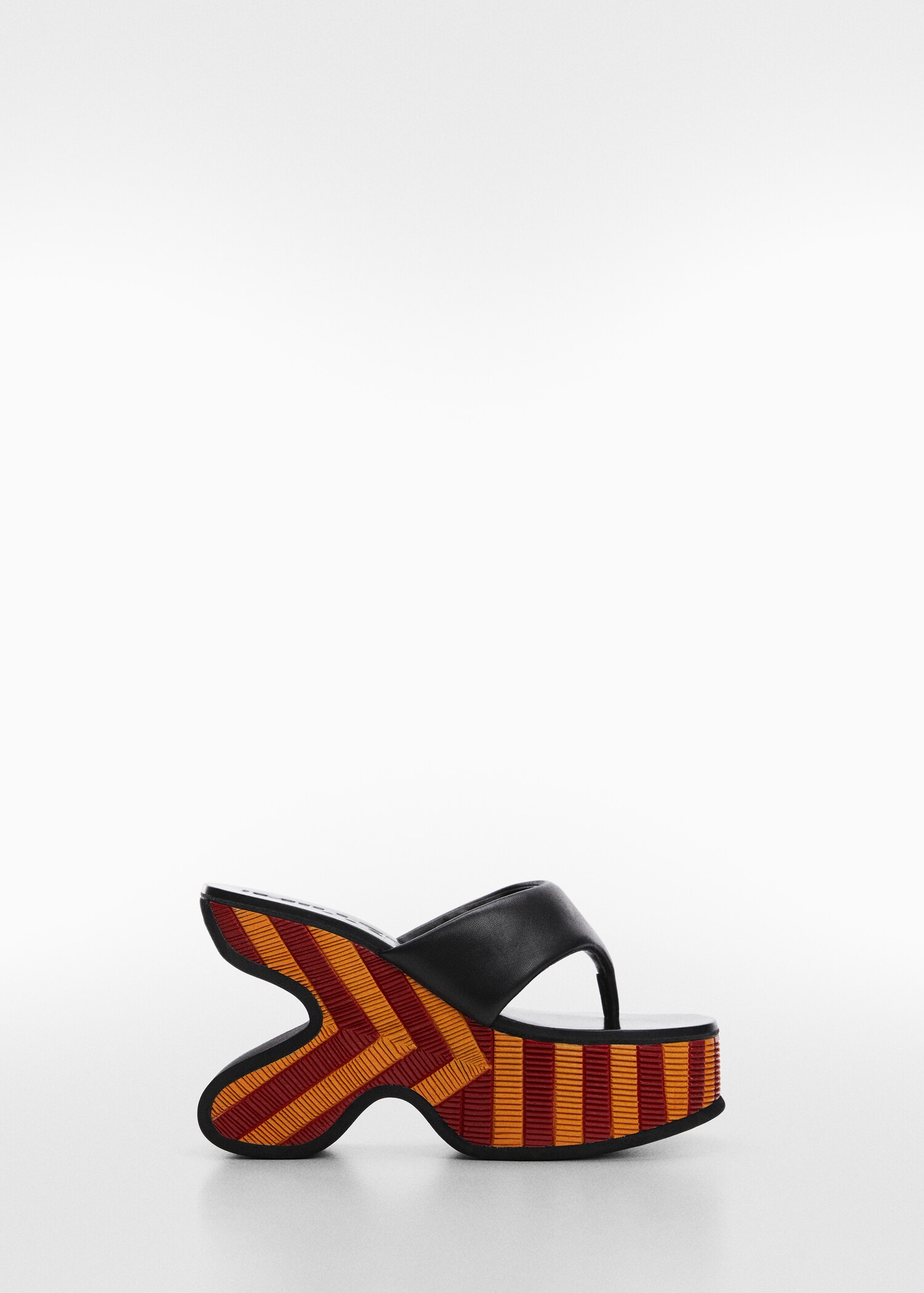 Irregular leather platform sandals - Article without model