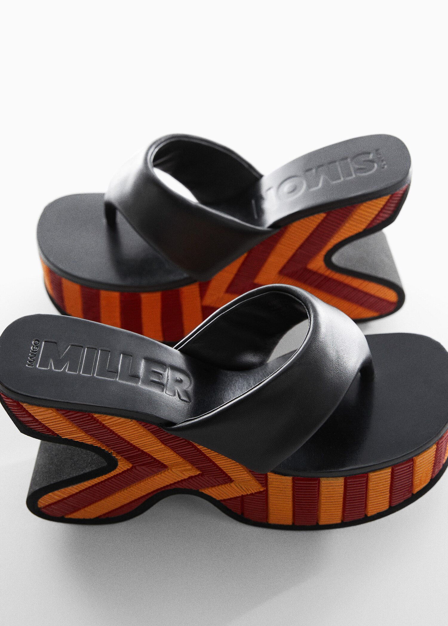 Irregular leather platform sandals - Details of the article 2