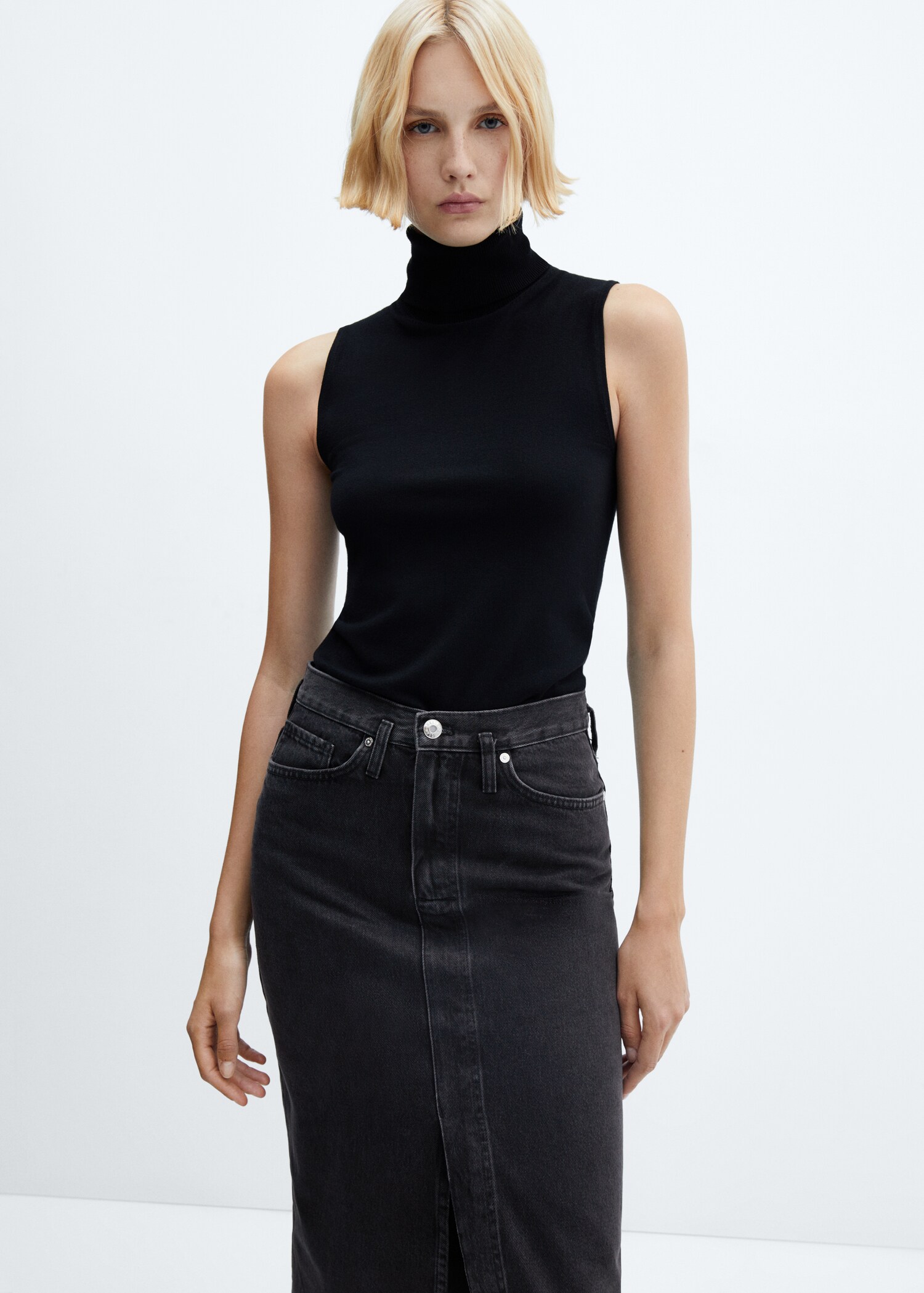 Jupe midi en jean - Détail de l'article 1