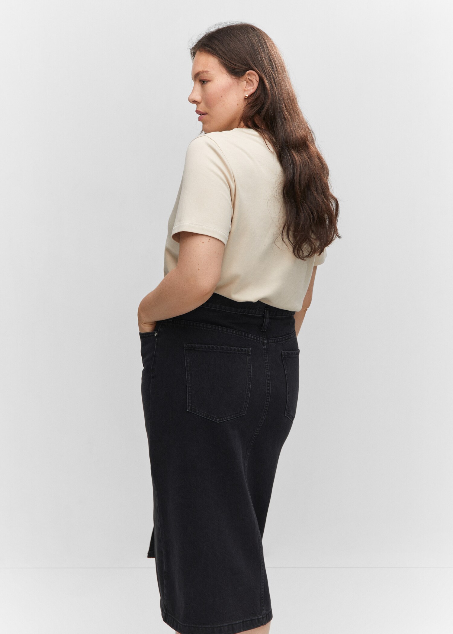 Jupe midi en jean - Détail de l'article 4