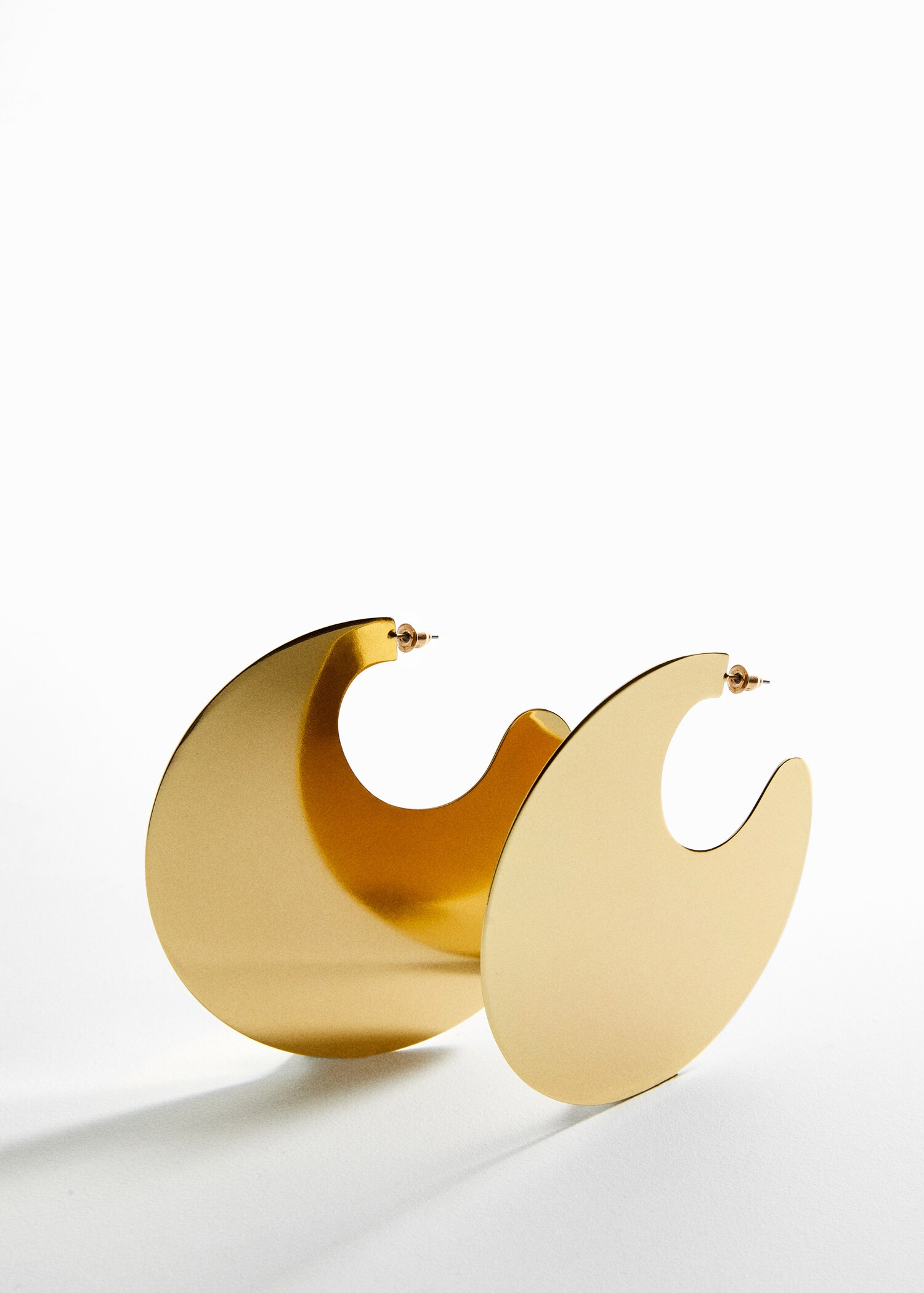 Circle design maxi earrings - Medium plane