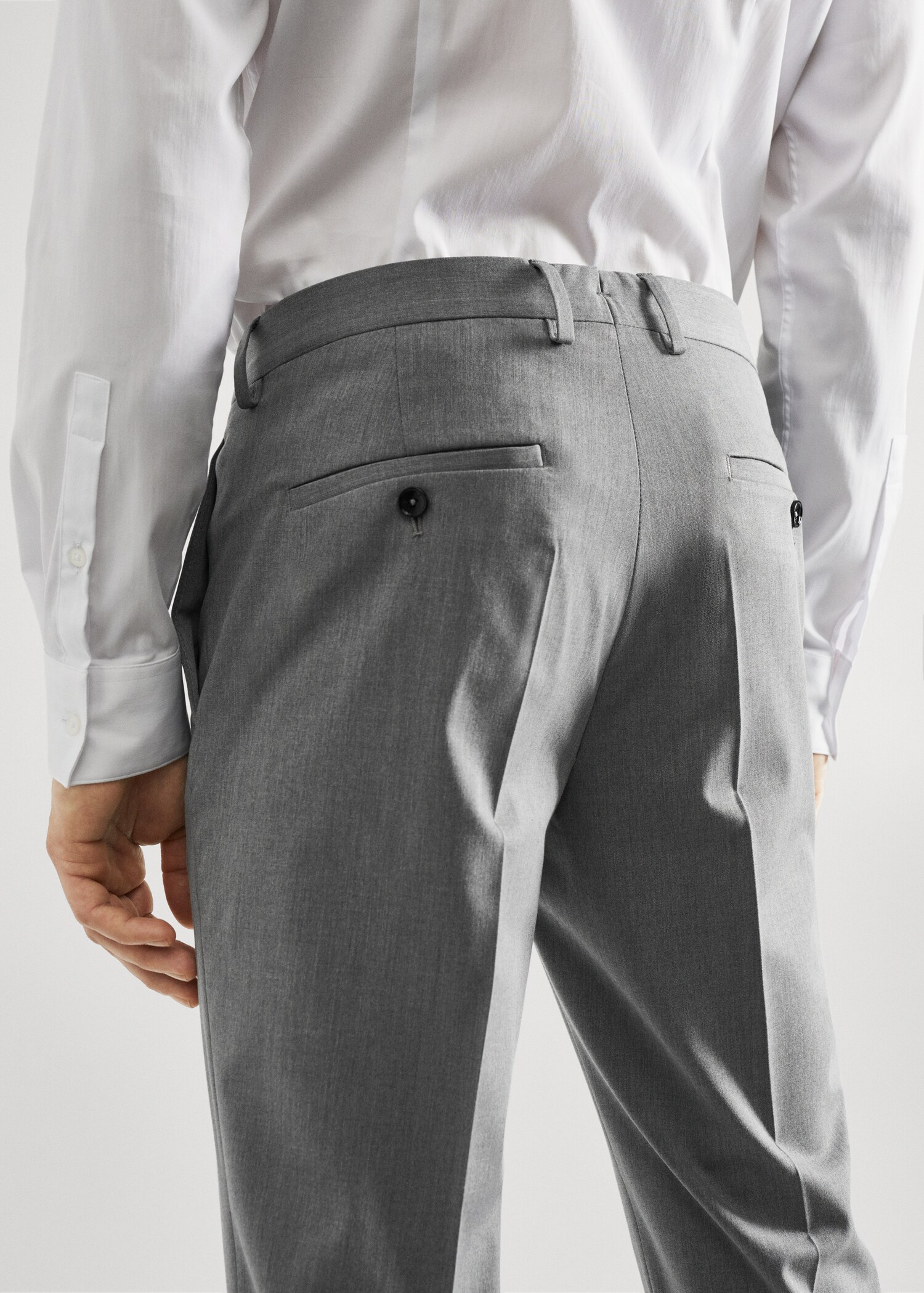 Stretch fabric super slim-fit suit trousers - Details of the article 6