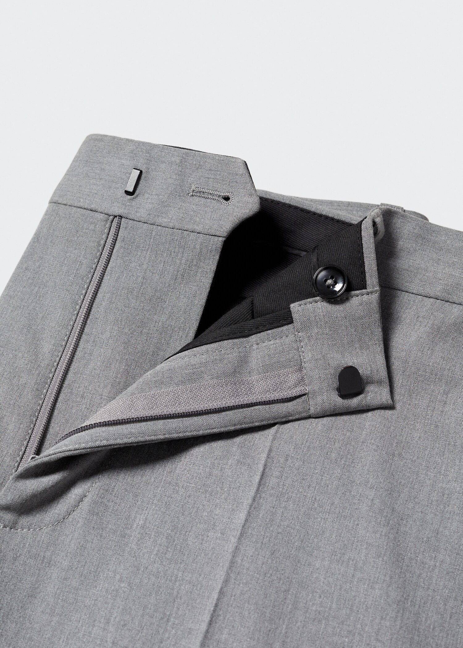 Stretch fabric super slim-fit suit trousers - Details of the article 8
