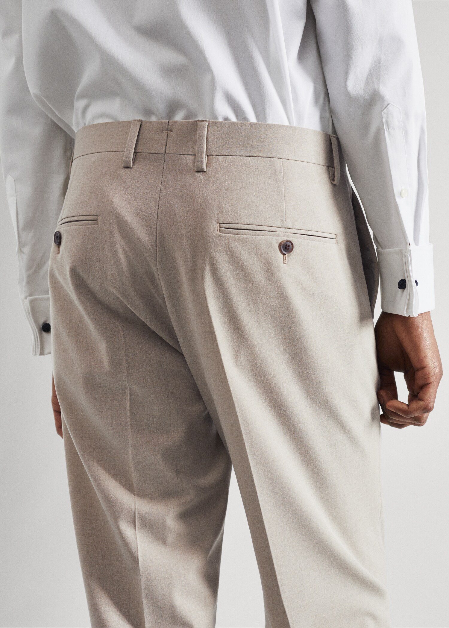 Pantaloni completo slim-fit tessuto comfort stretch - Dettaglio dell'articolo 2