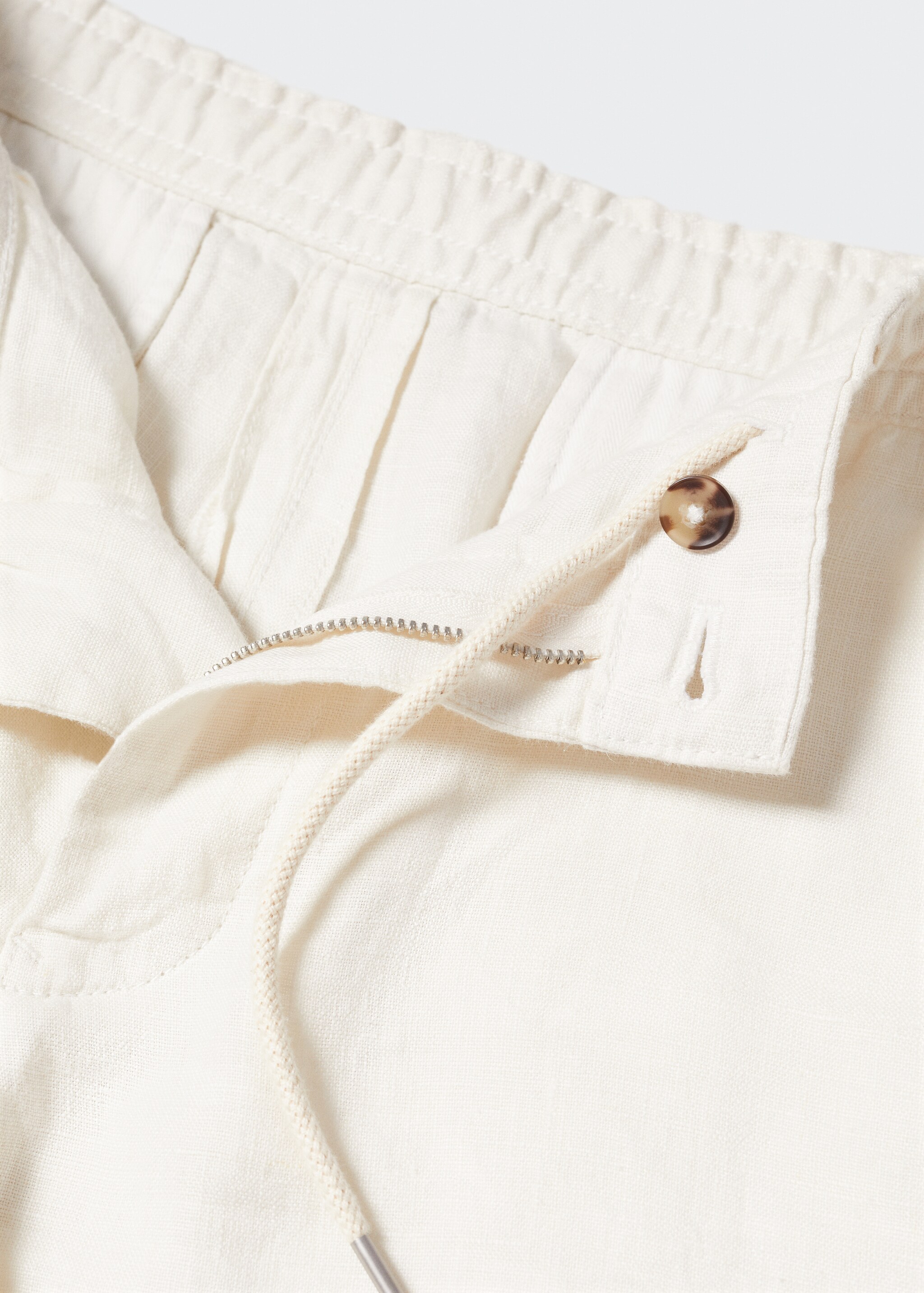 100% linen bermuda shorts with drawstring - Details of the article 8