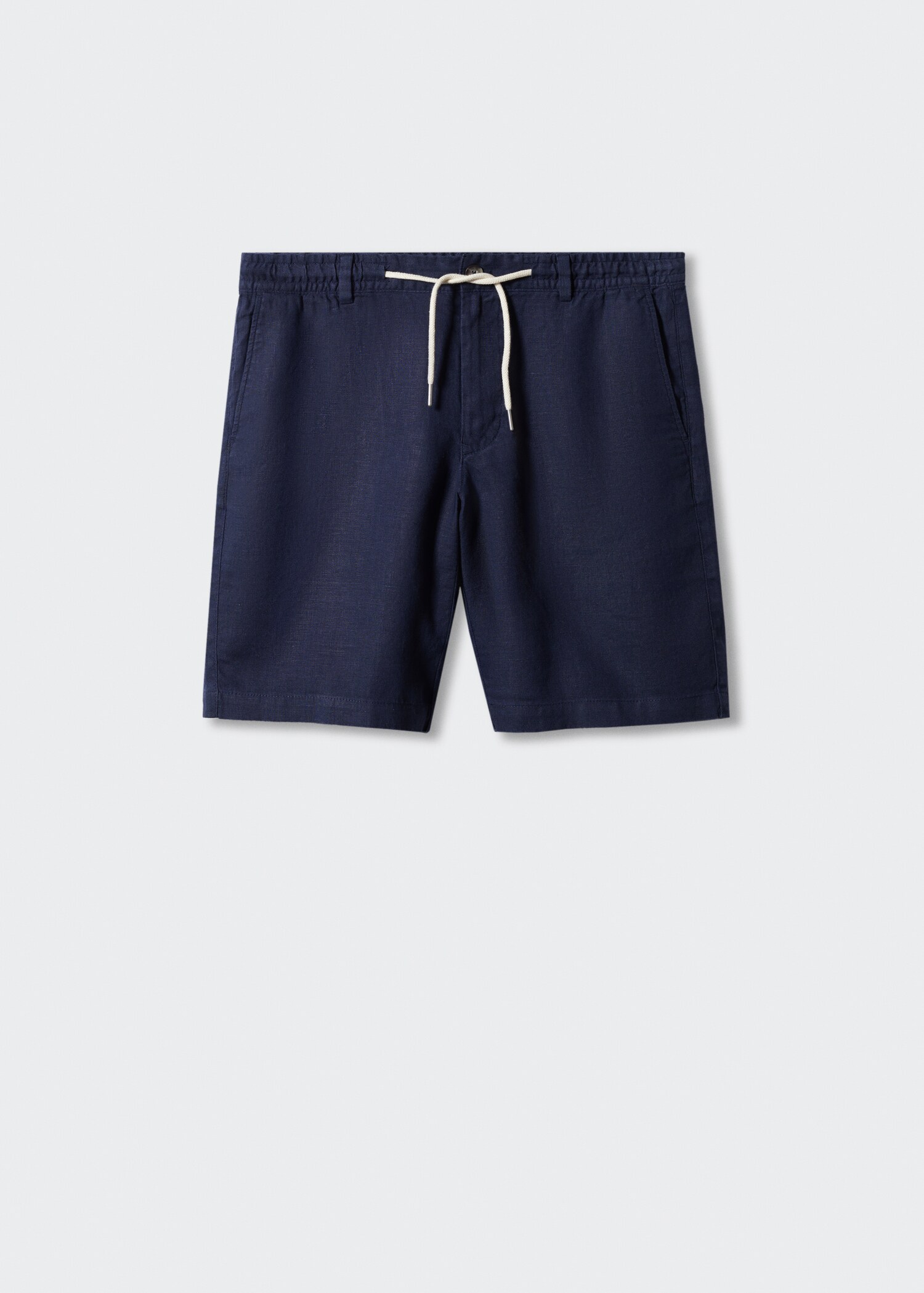 100% linen bermuda shorts with drawstring - Article without model