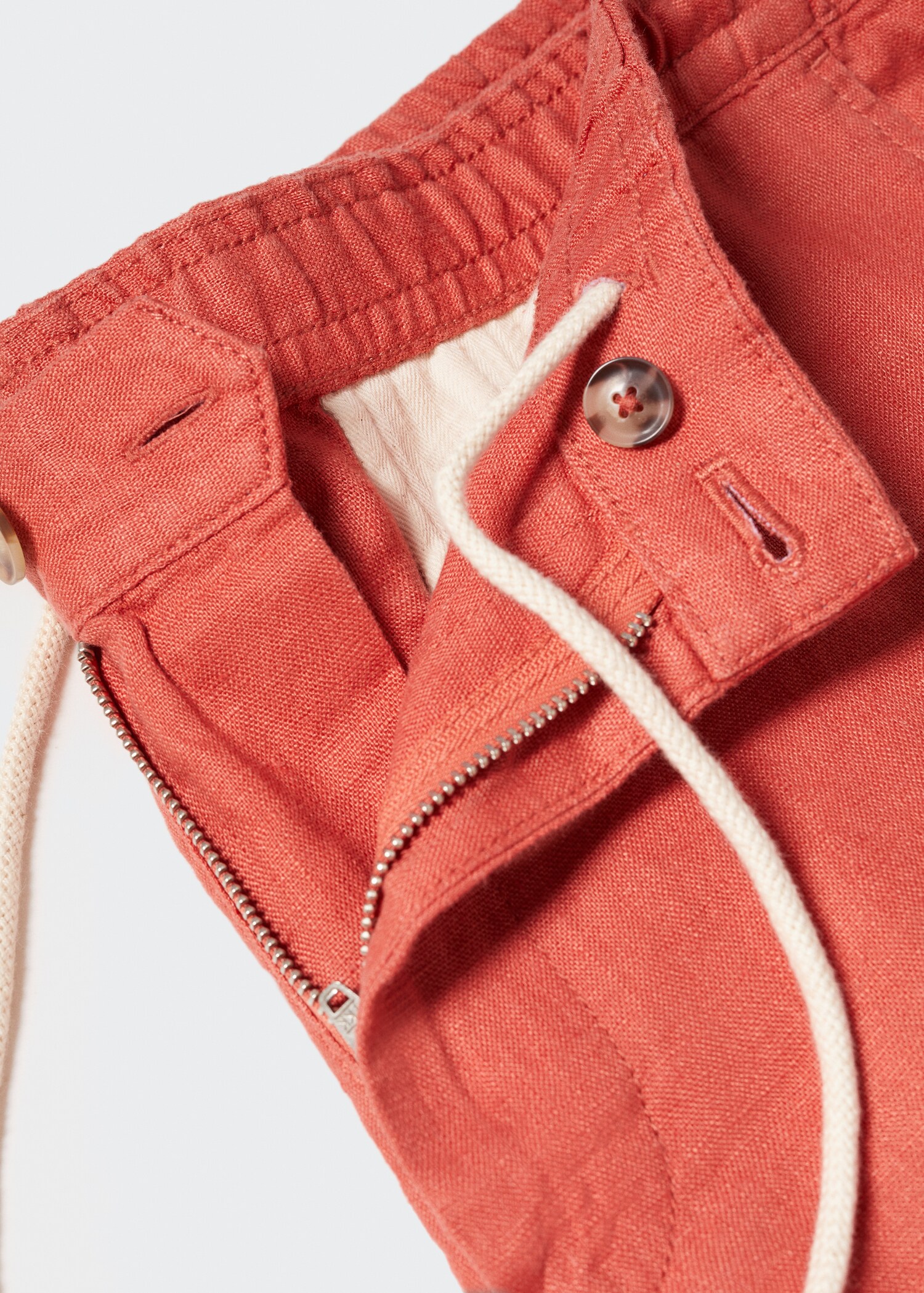 100% linen bermuda shorts with drawstring - Details of the article 8