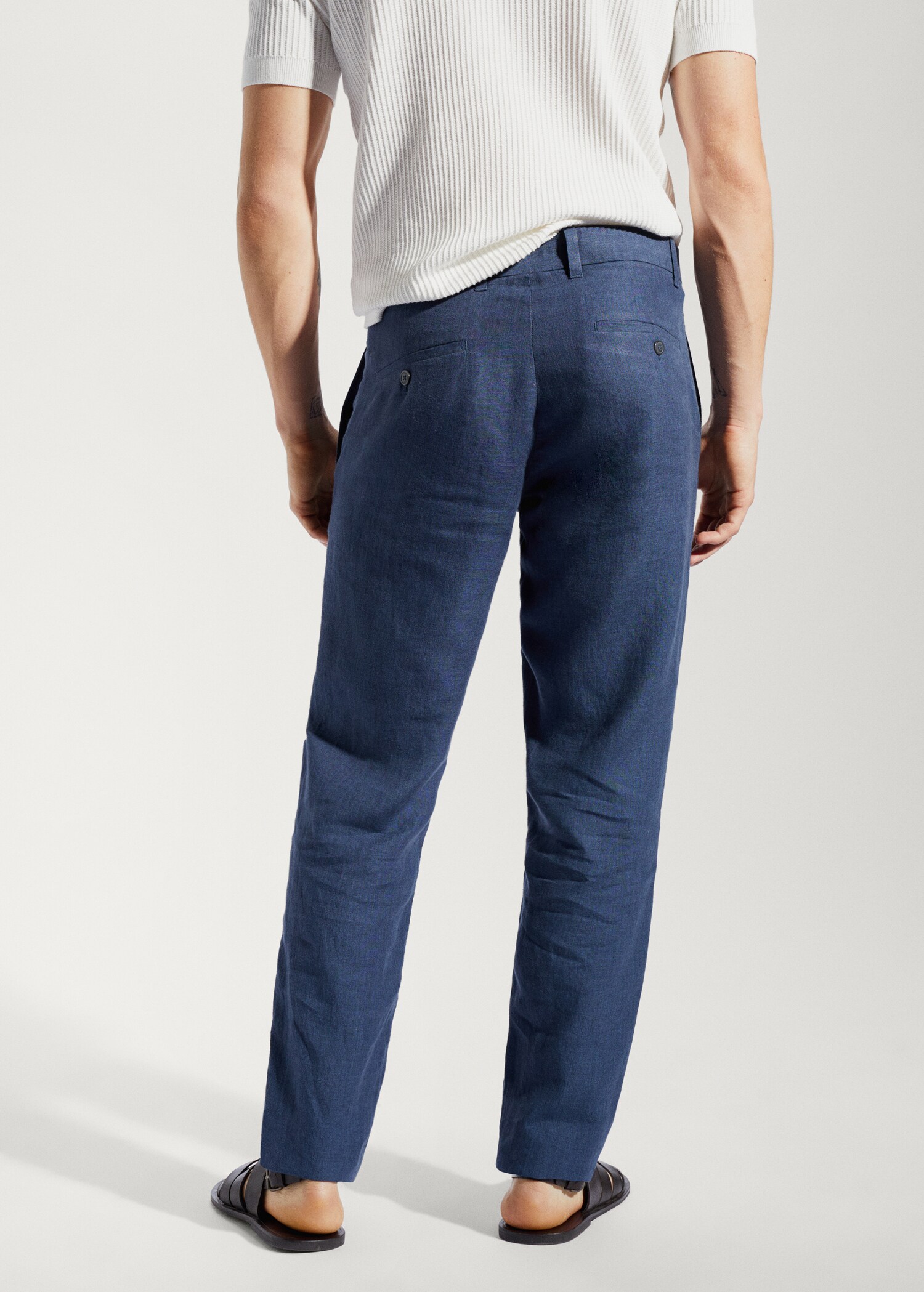 Pantalon 100 % lin slim fit - Verso de l’article