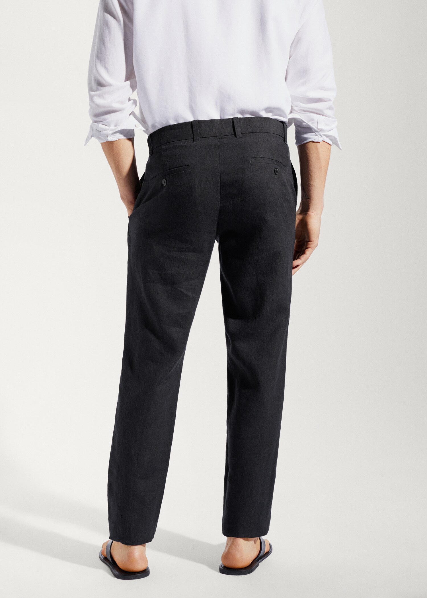 Pantalon 100 % lin slim fit - Verso de l’article