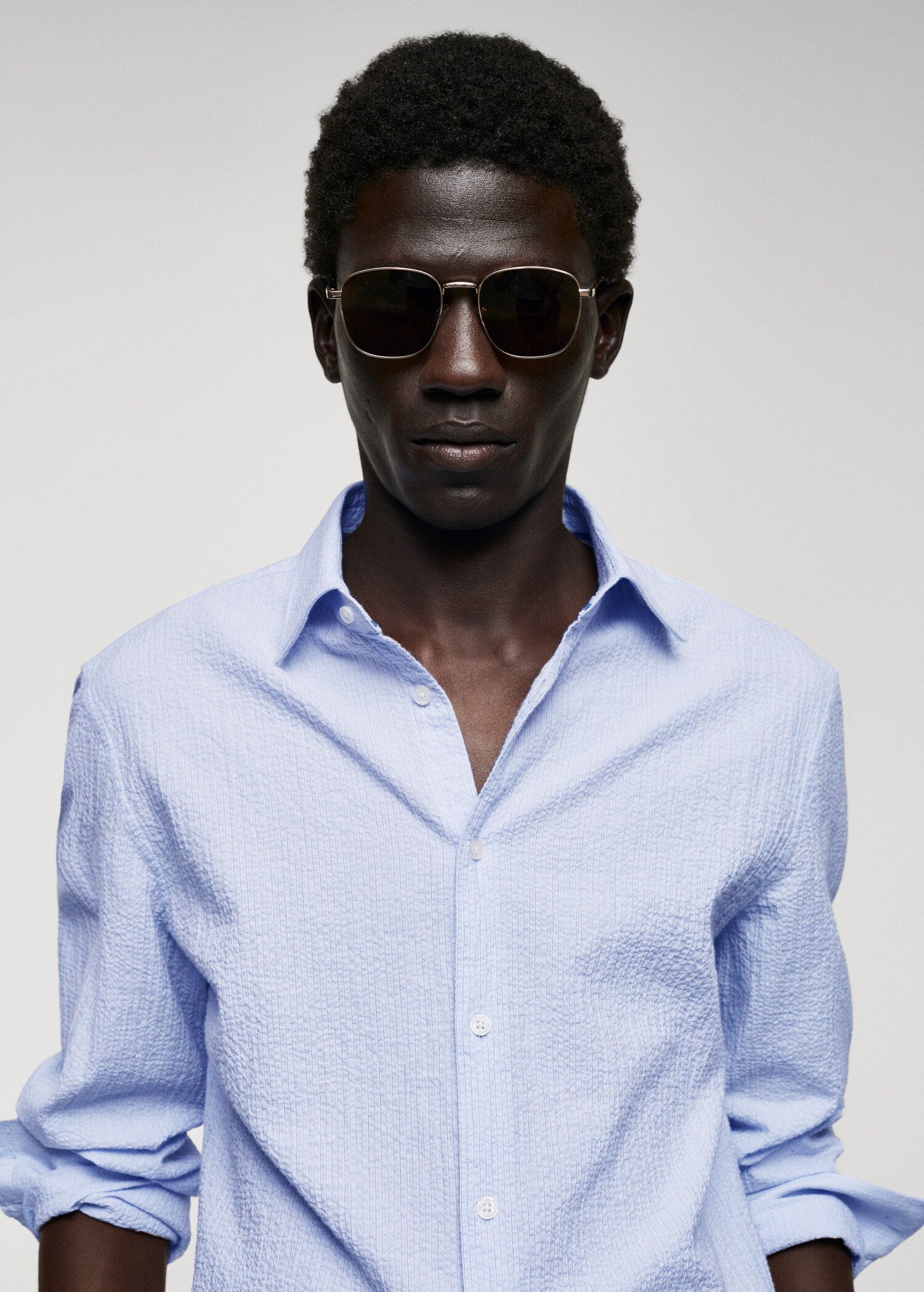 Camisa algodón seersucker mil rayas - Detalle del artículo 1