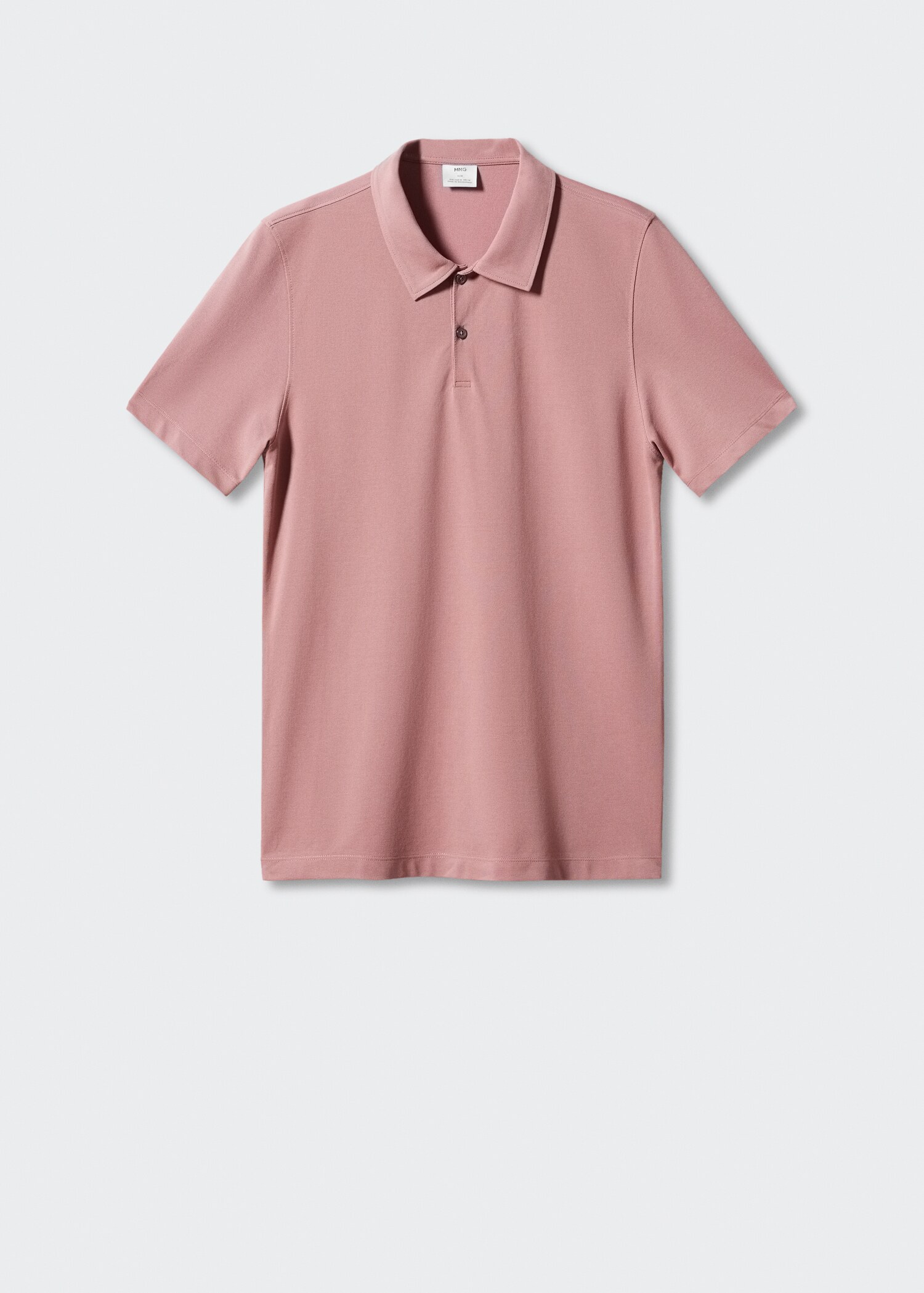 Slim-fit textured cotton polo shirt - Article without model