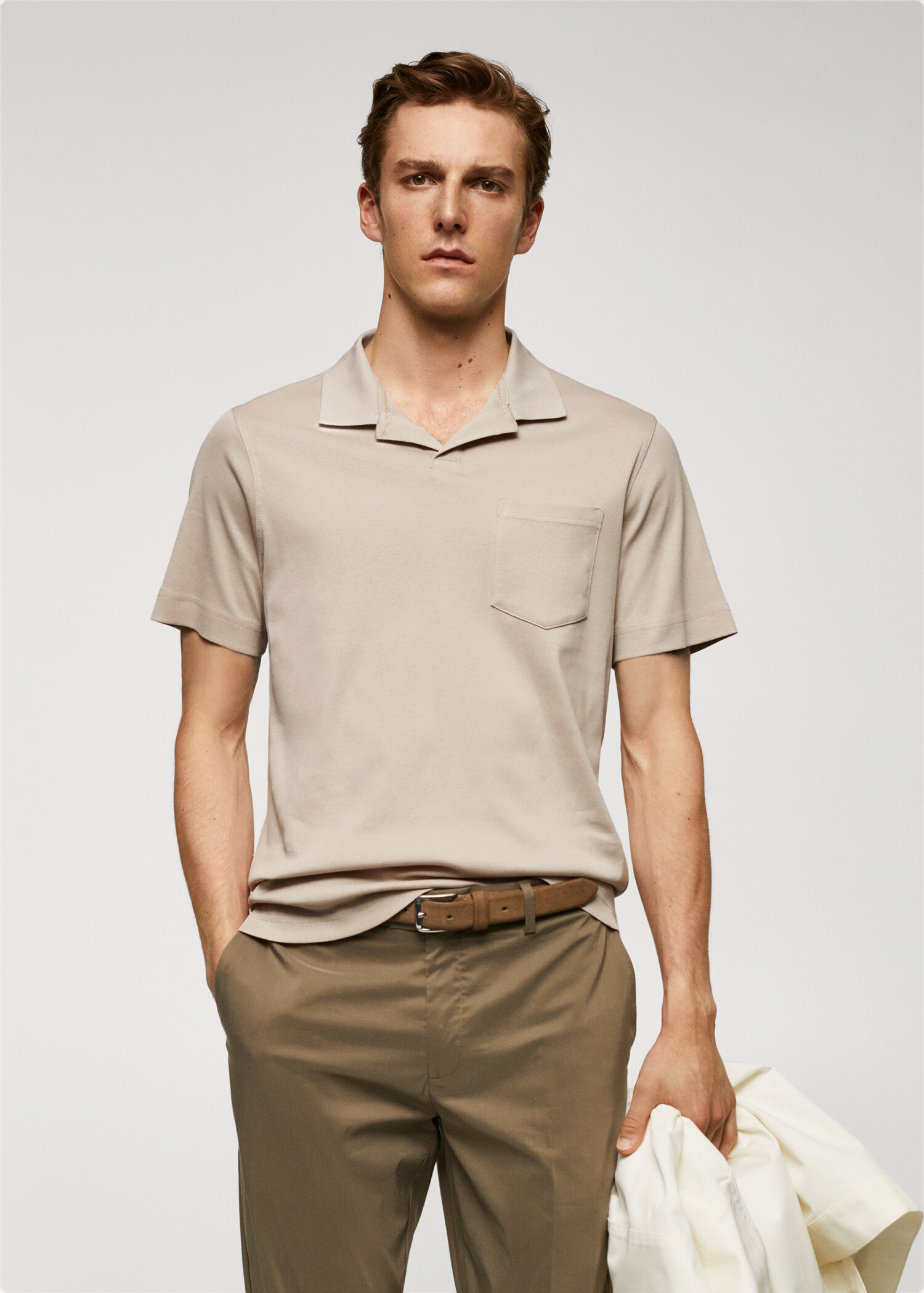 Polo 100% algodón bolsillo - Plano medio