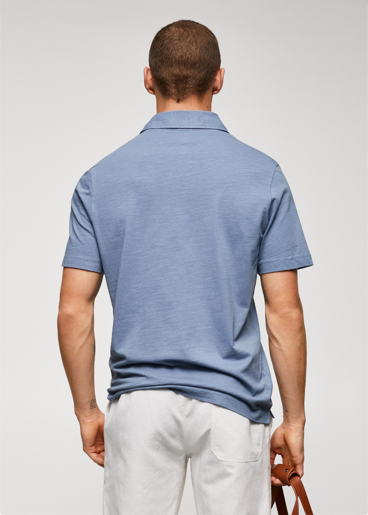 100% cotton basic polo shirt  - Reverse of the article