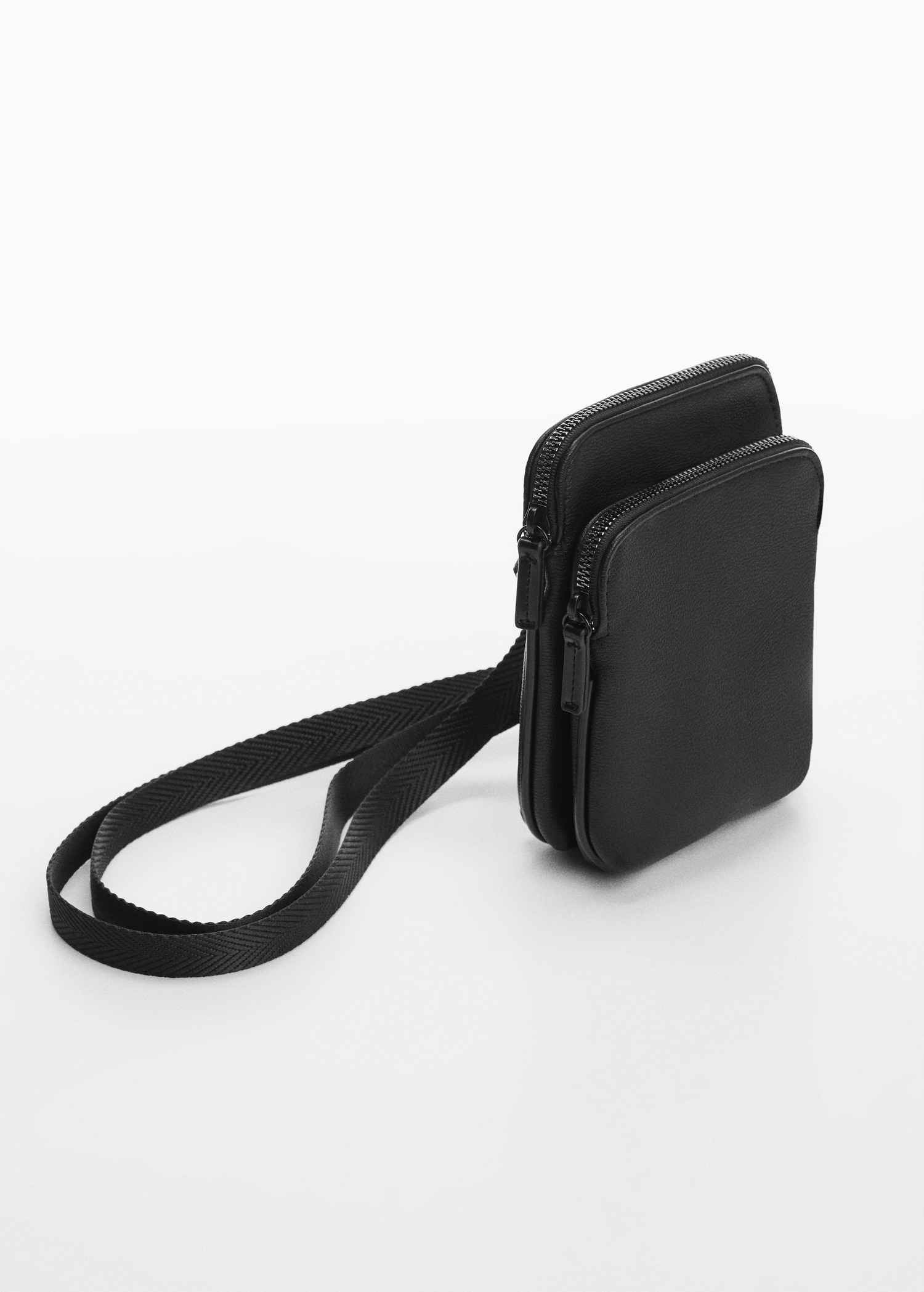 Mini leather-effect shoulder bag - Medium plane