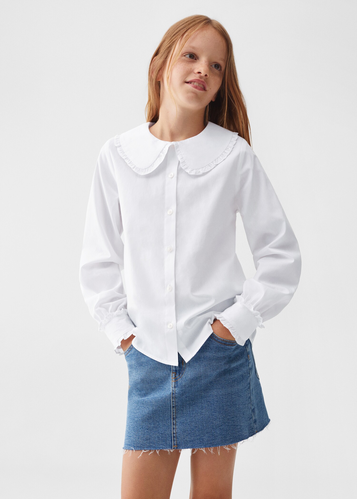 Double baby-collar shirt - Medium plane