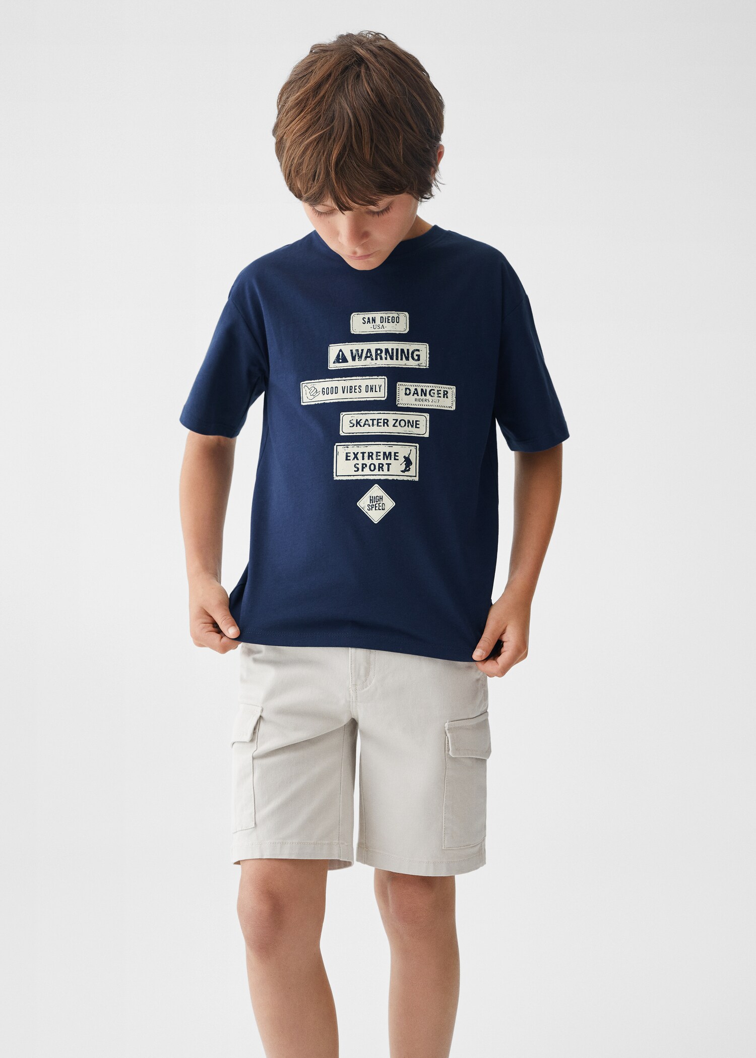 Cotton printed T-shirt - Medium plane