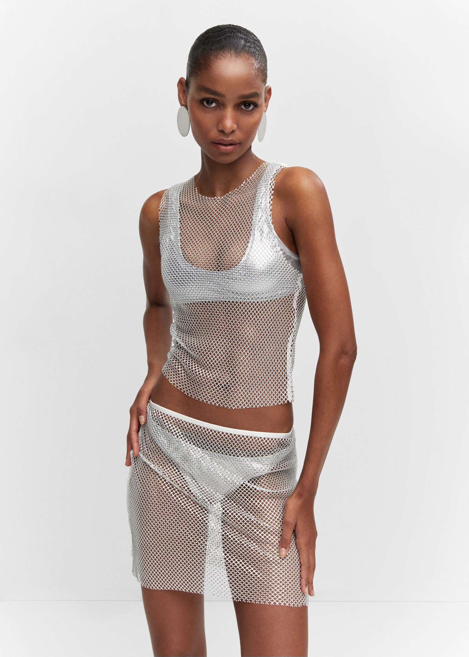 Top malla detalle cristal - Plano medio