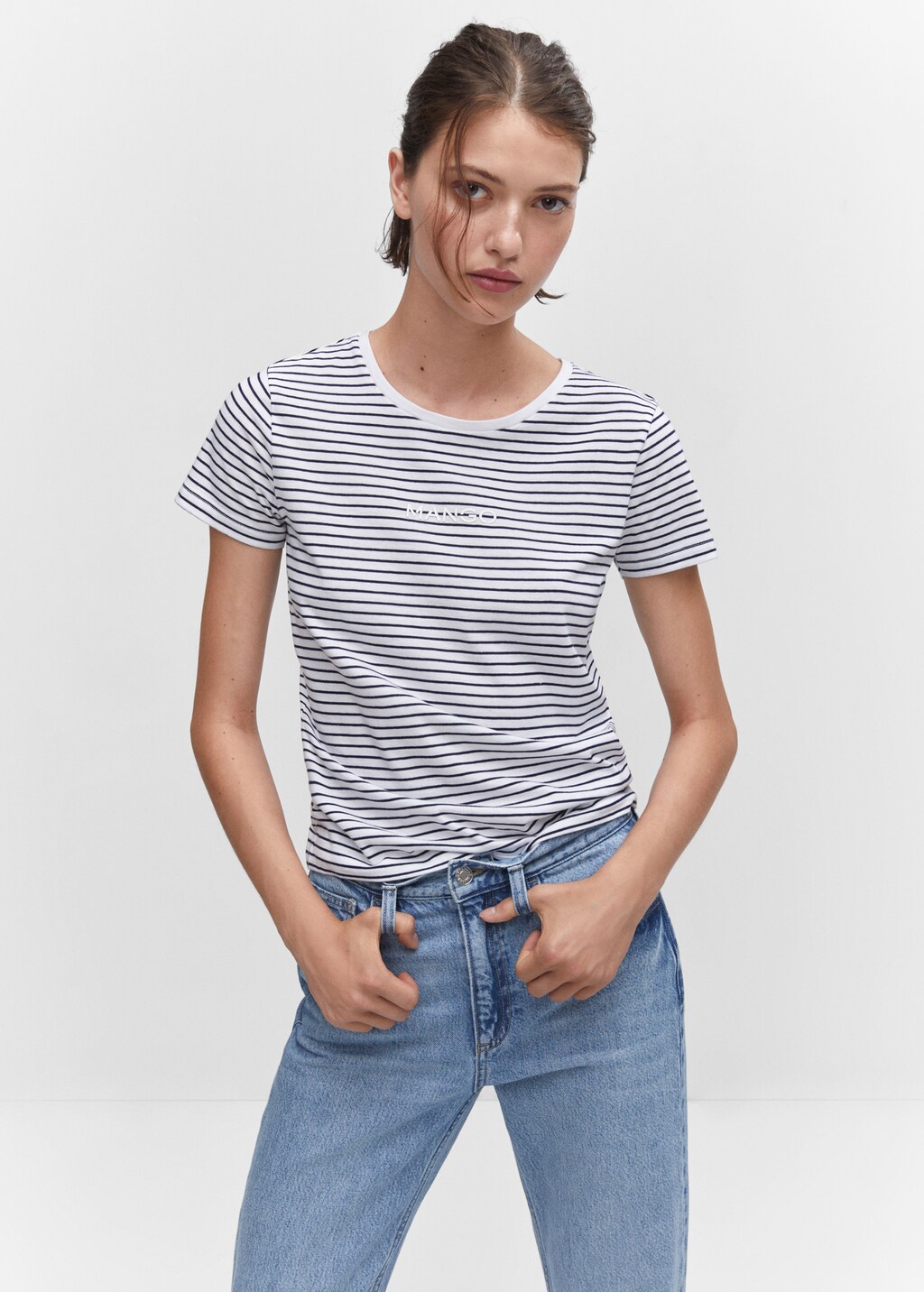 Camiseta rayas mango sale
