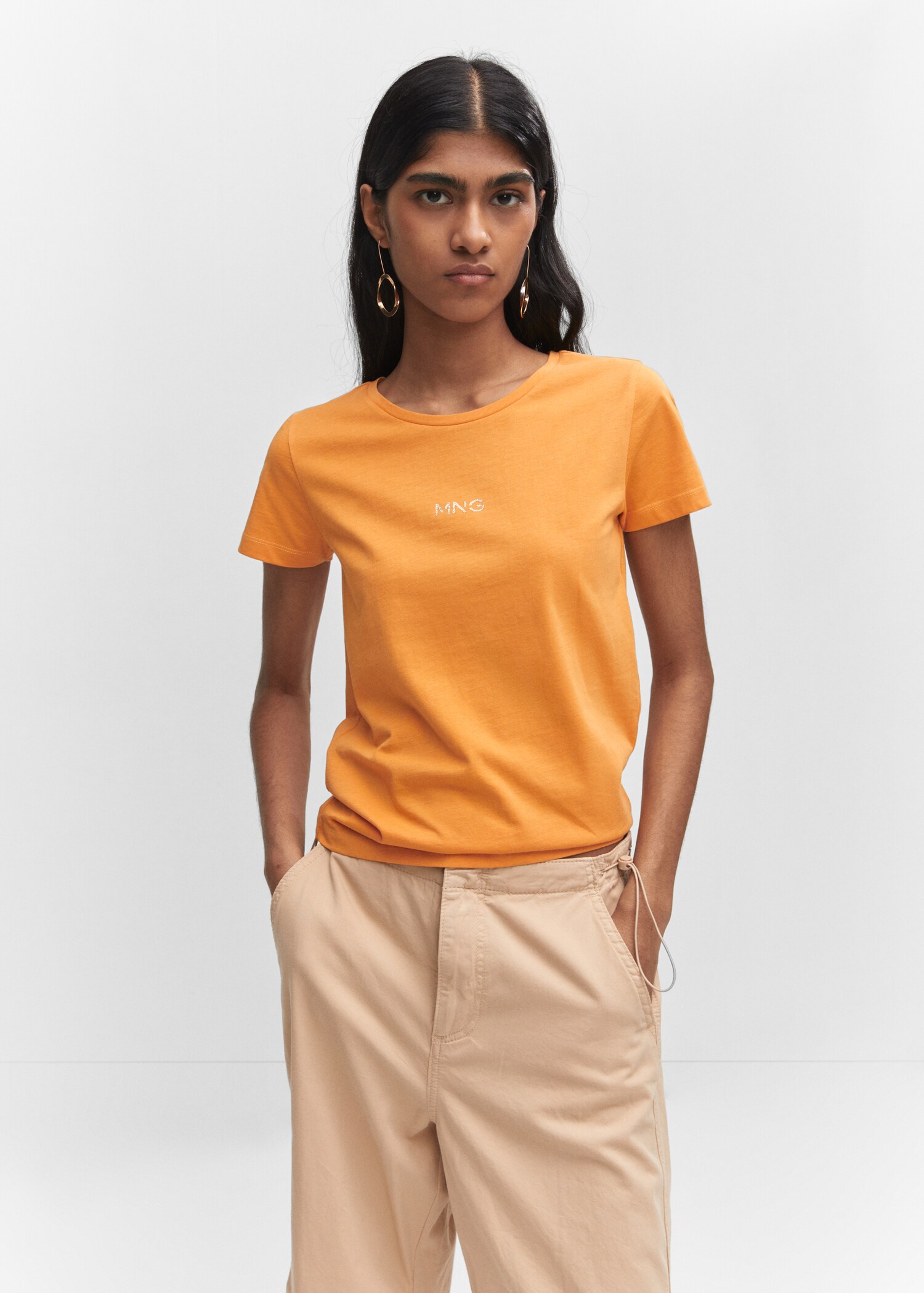 Metallic logo T-shirt - Medium plane