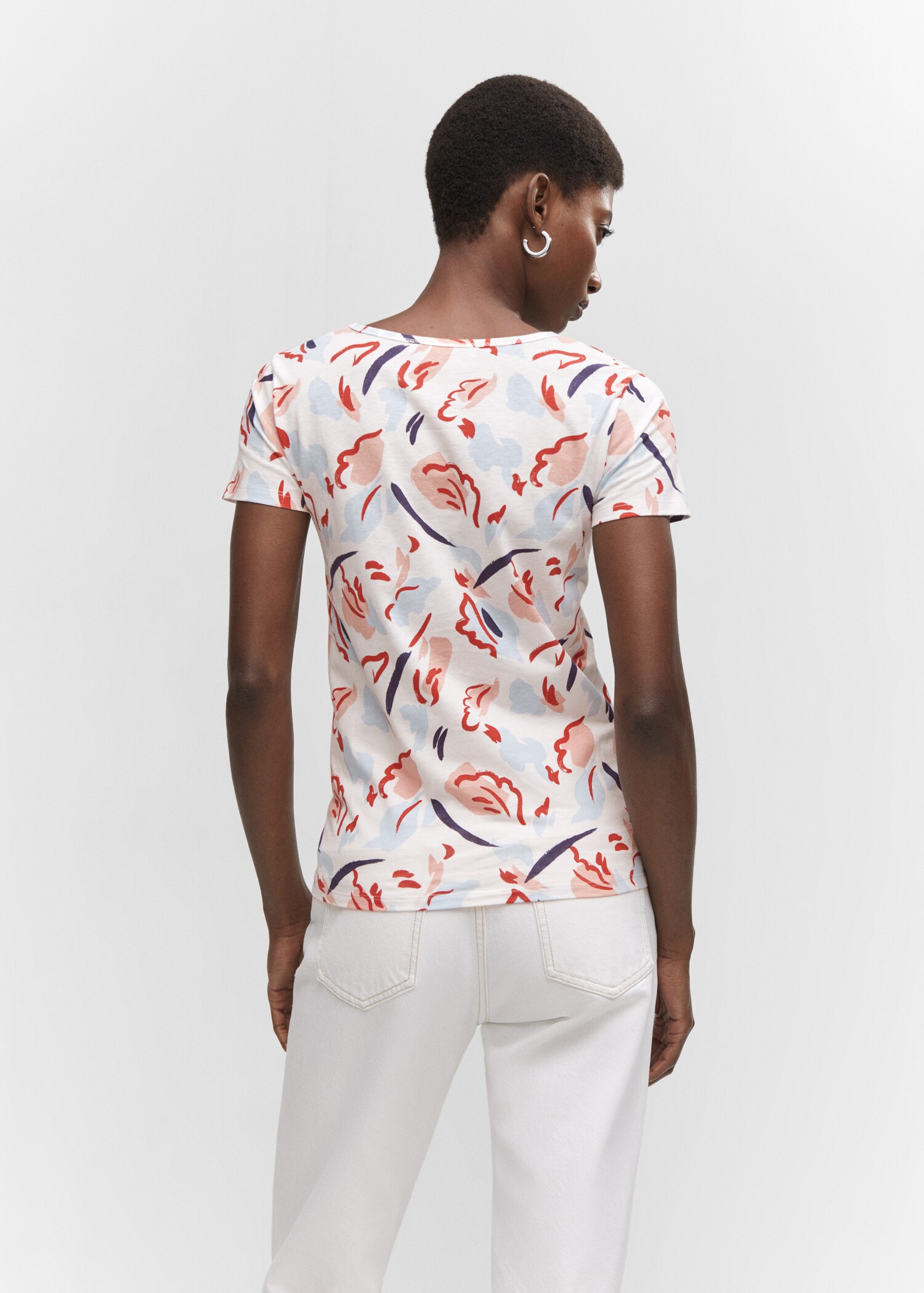 T-shirt imprimé logo brodé - Verso de l’article