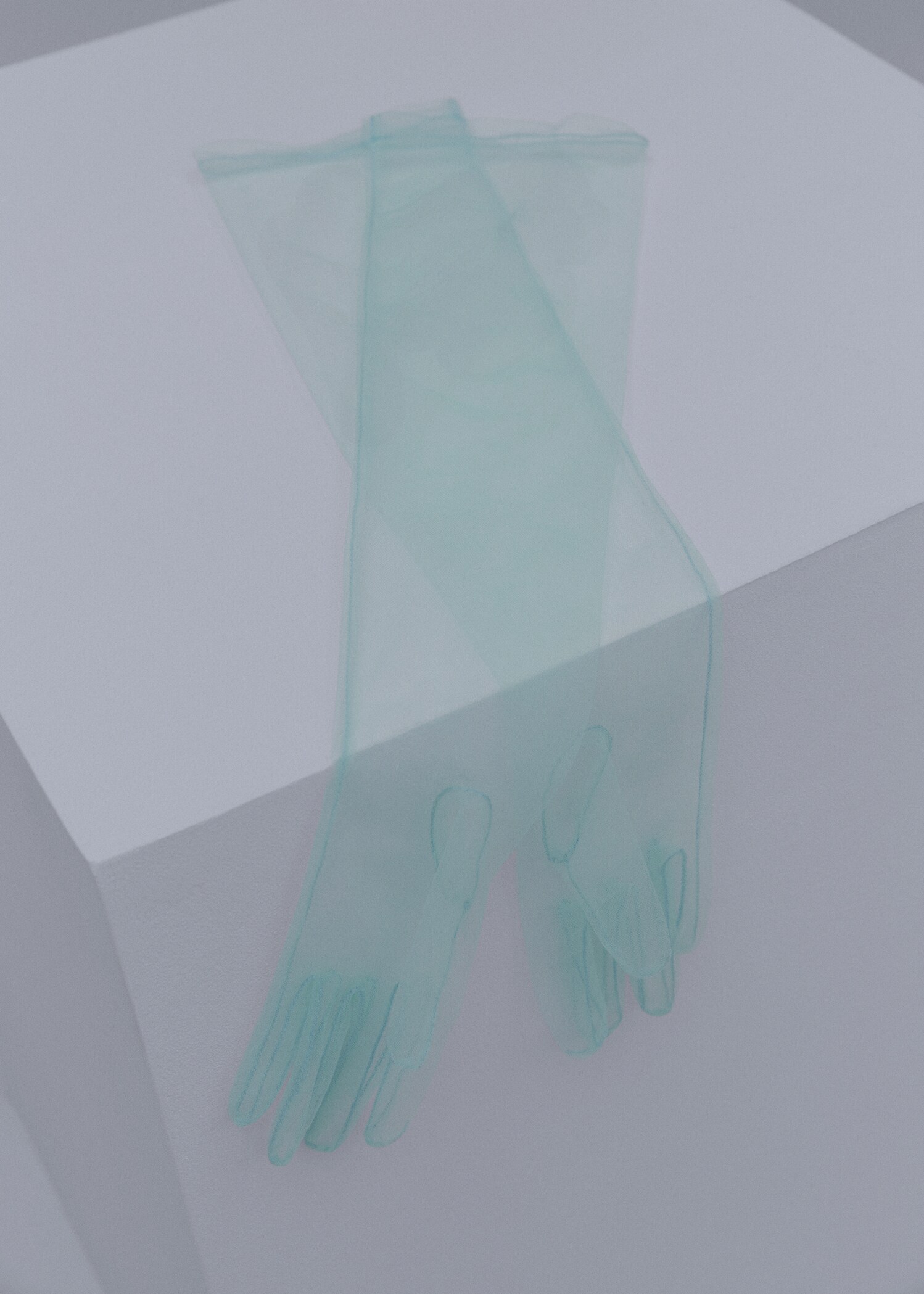 Gants longs en tulle - Plan moyen