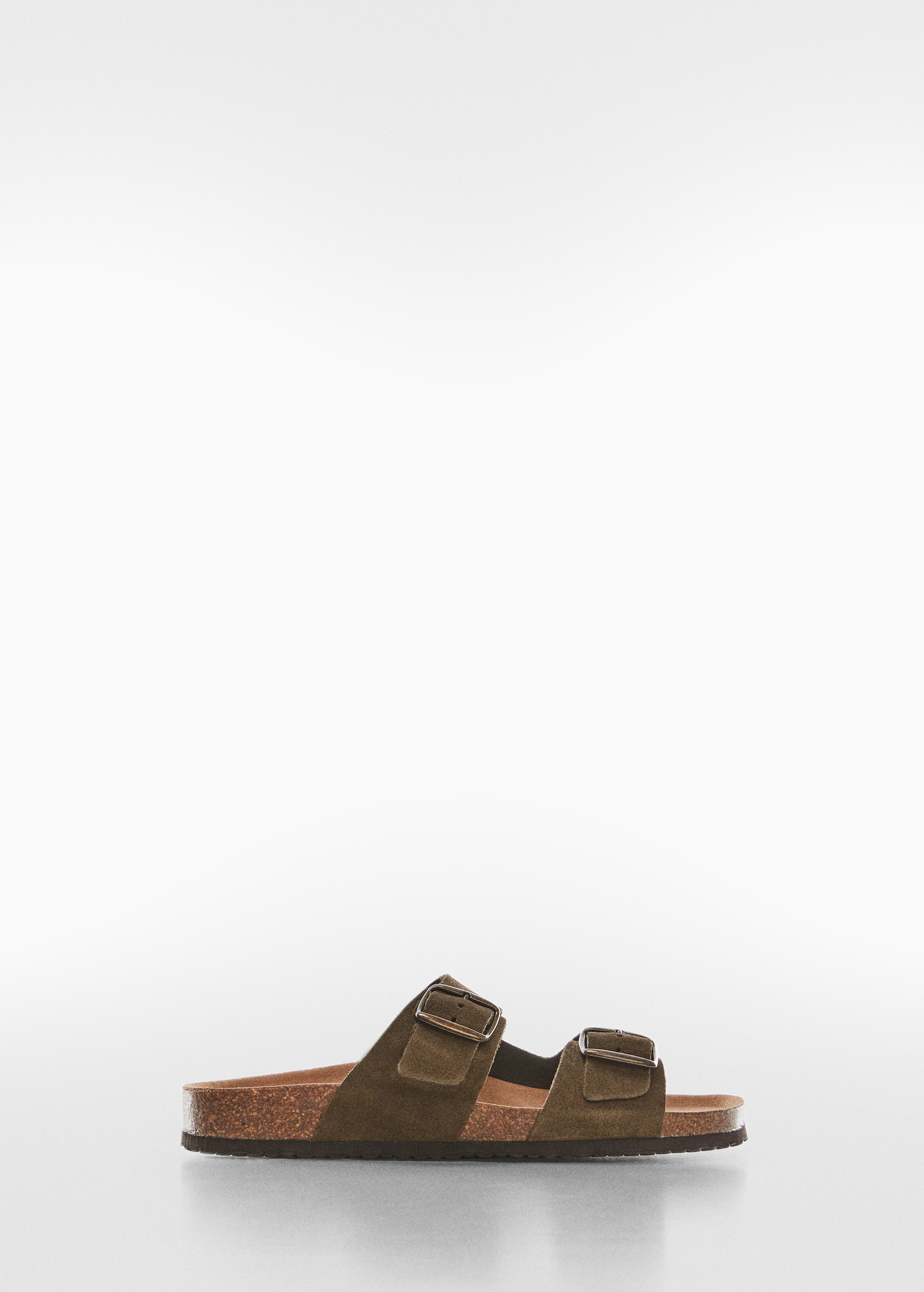 Split leather sandals with buckle - Article without model