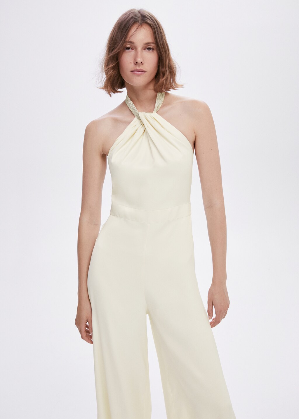 パーティードレス Silk Striped Halter Neck Grown 5.jpg