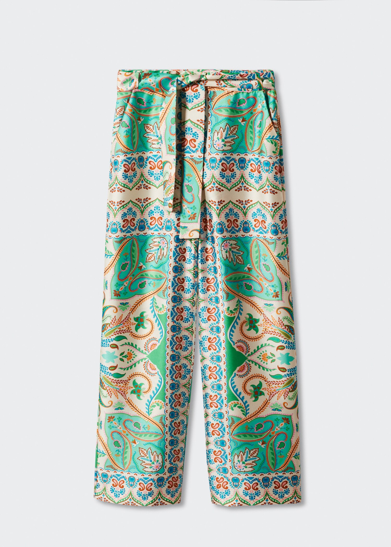 Satin printed pants - Article without model