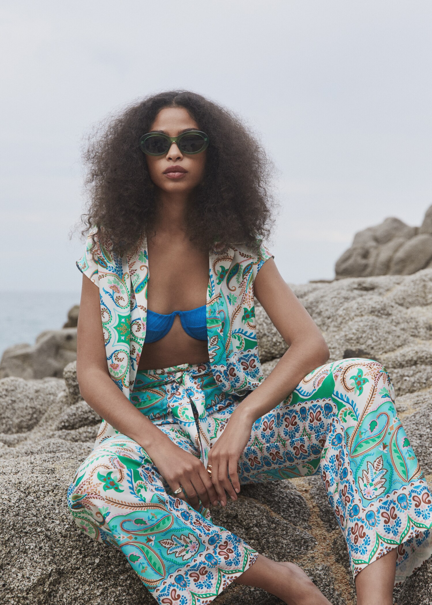 Satin printed pants - Details of the article 6