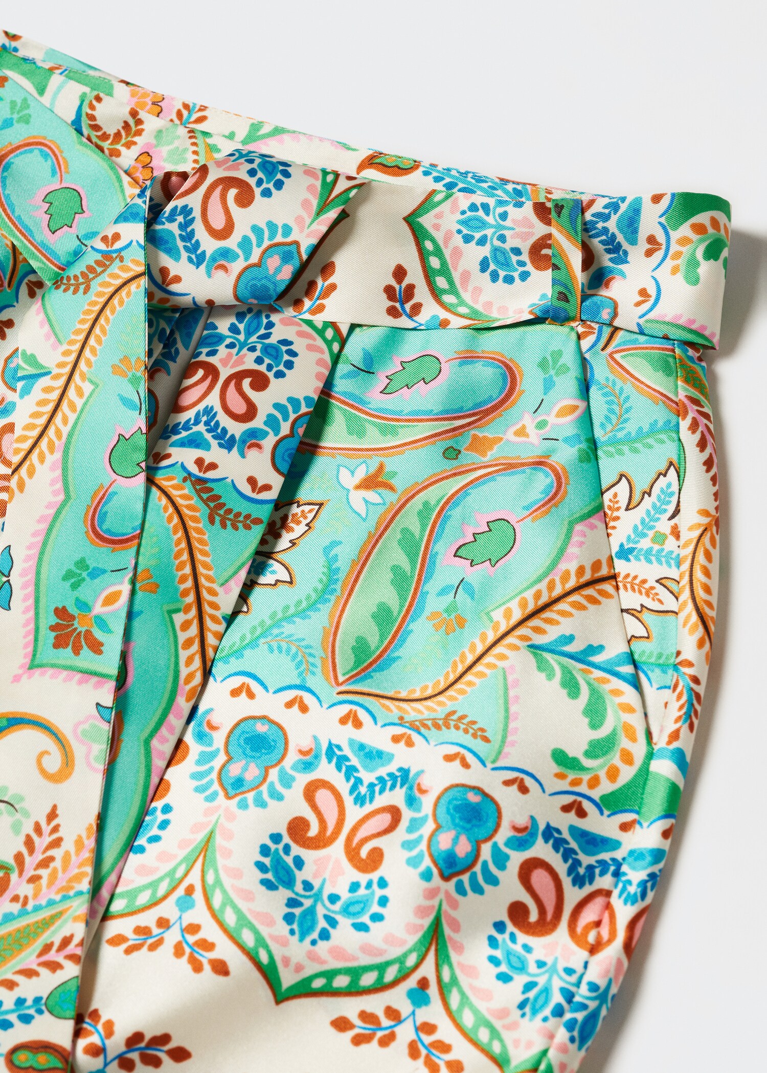 Satin printed pants - Details of the article 8