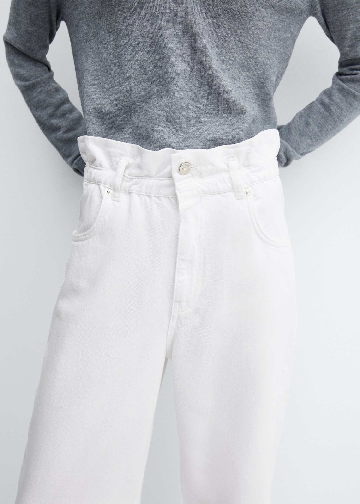 Slouchy jeans met elastische tailleband - Detail van het artikel 6