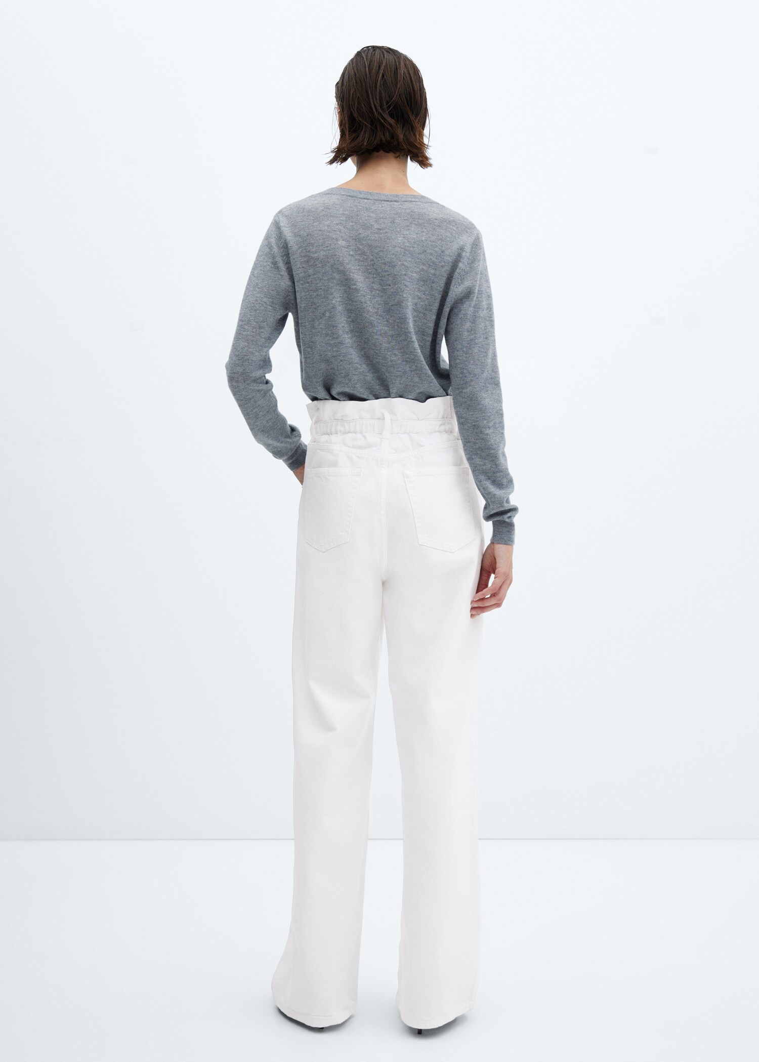 Slouchy jeans met elastische tailleband - Achterkant van het artikel