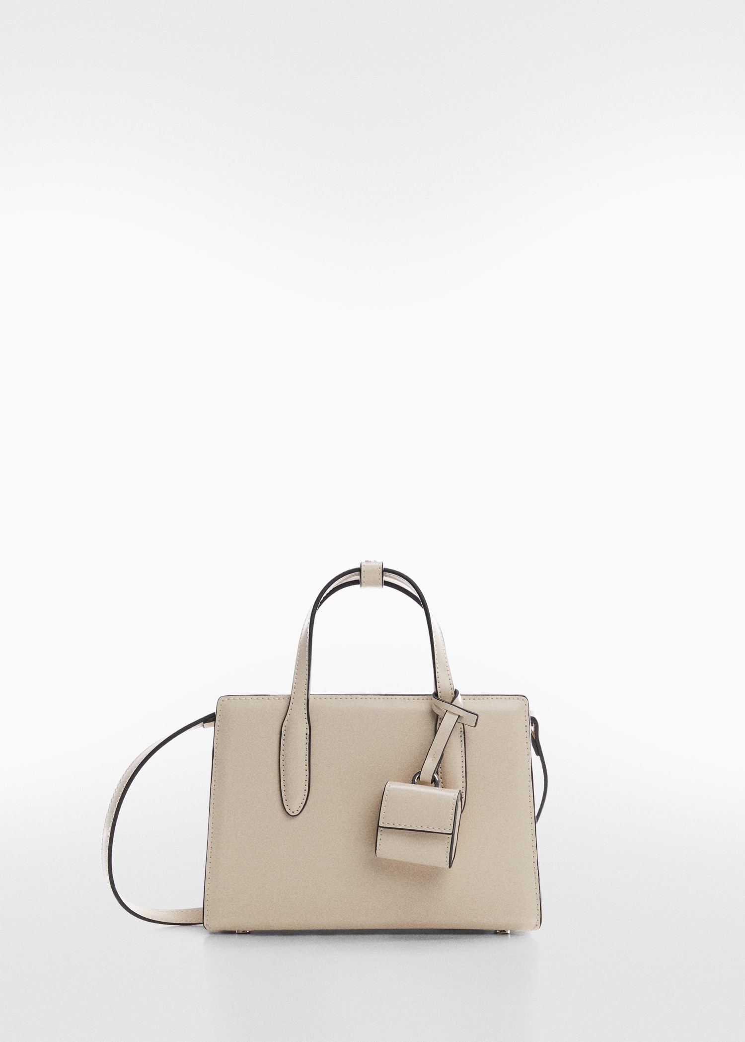 Saffiano-effect small shopper bag MANGO Syria