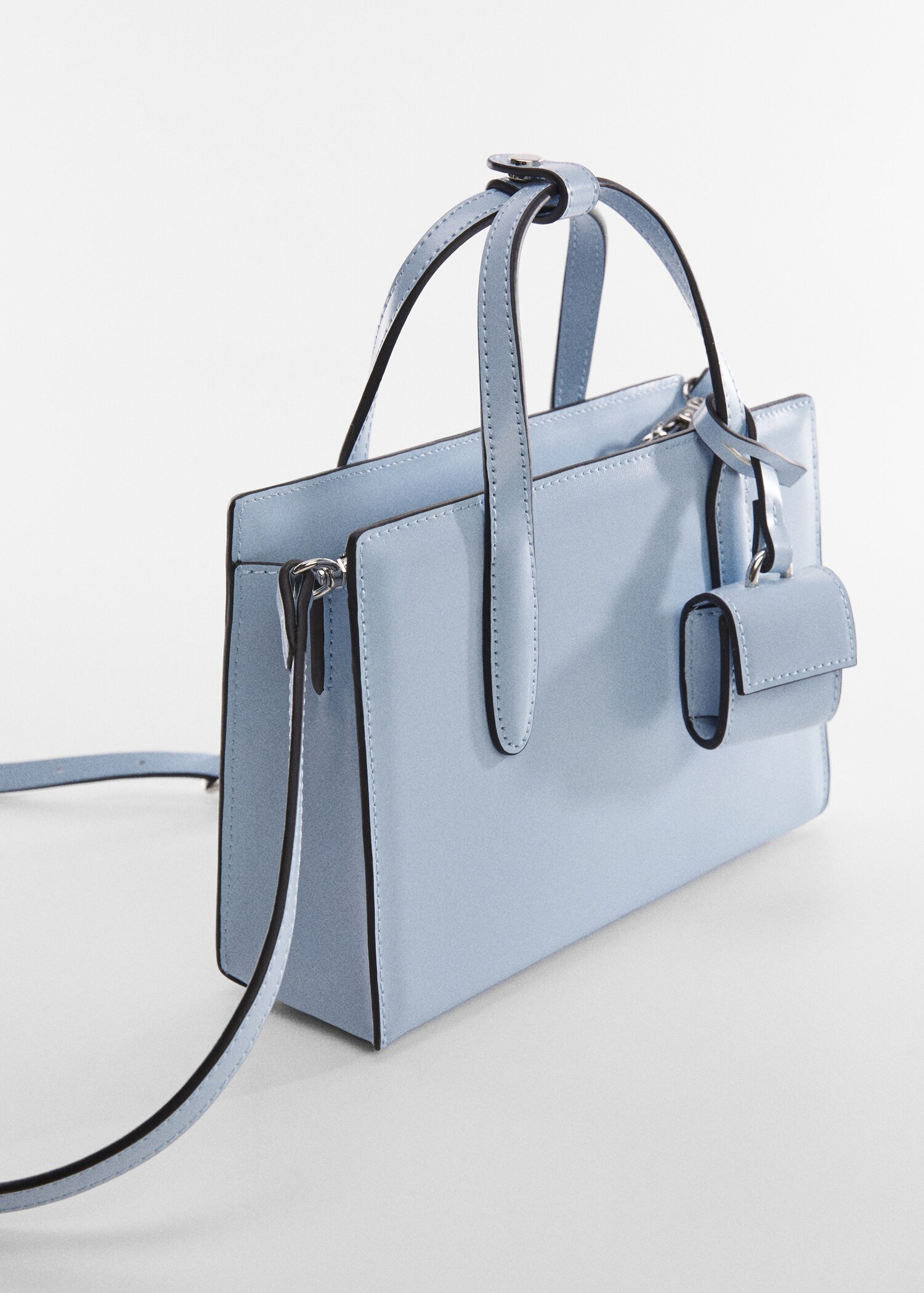 Kleine Shopper in Saffiano-Optik - Mittlere Ansicht