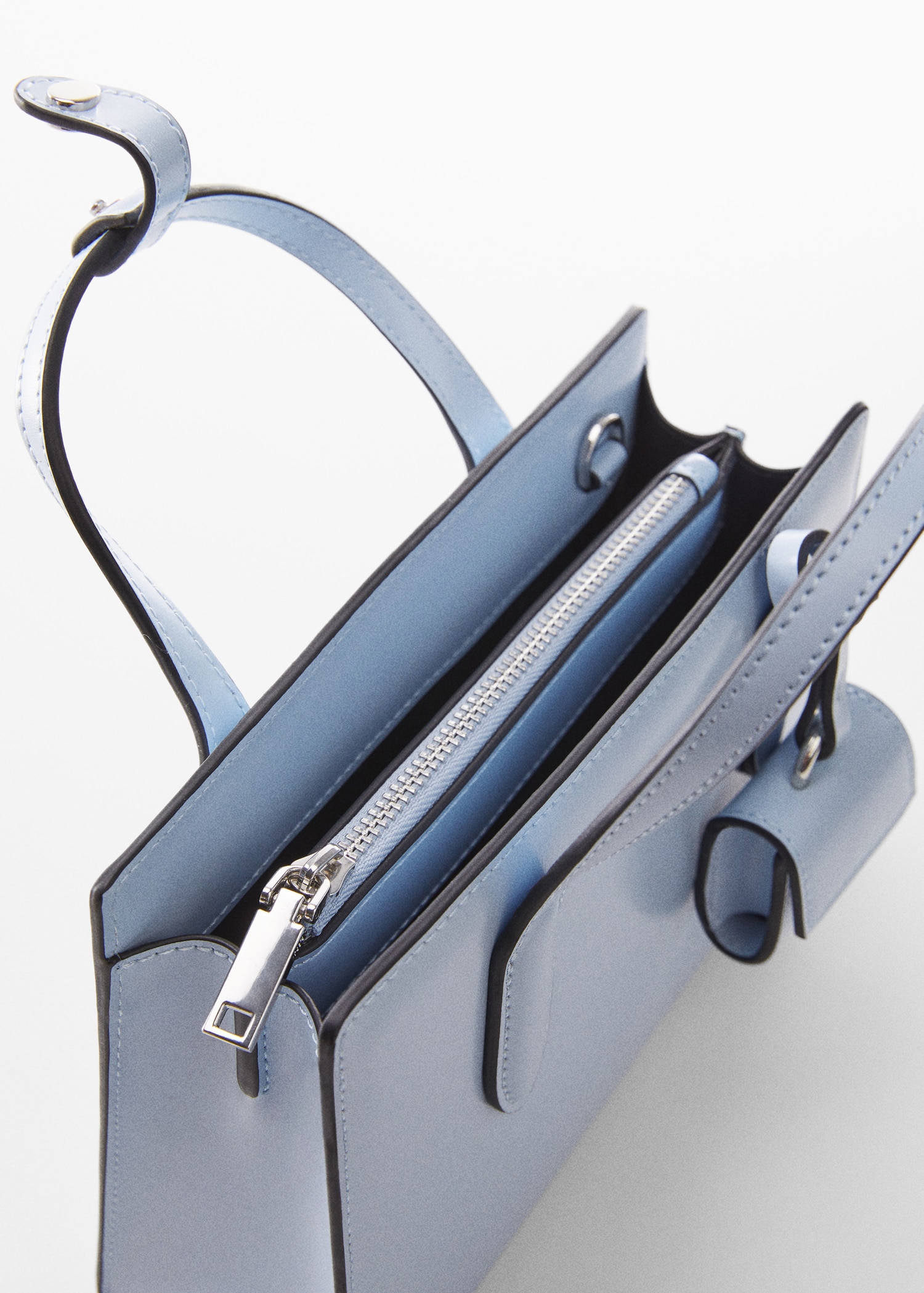 Saffiano Effect Asos Wallet Womens Inside Tote Bag Mango Saffiano