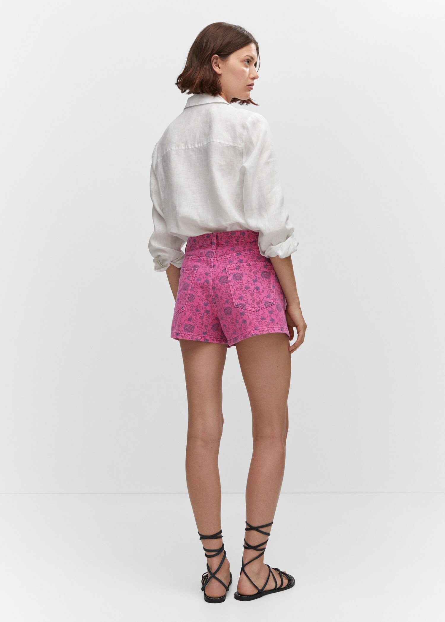 Shorts vaqueros estampados - Reverse of the article