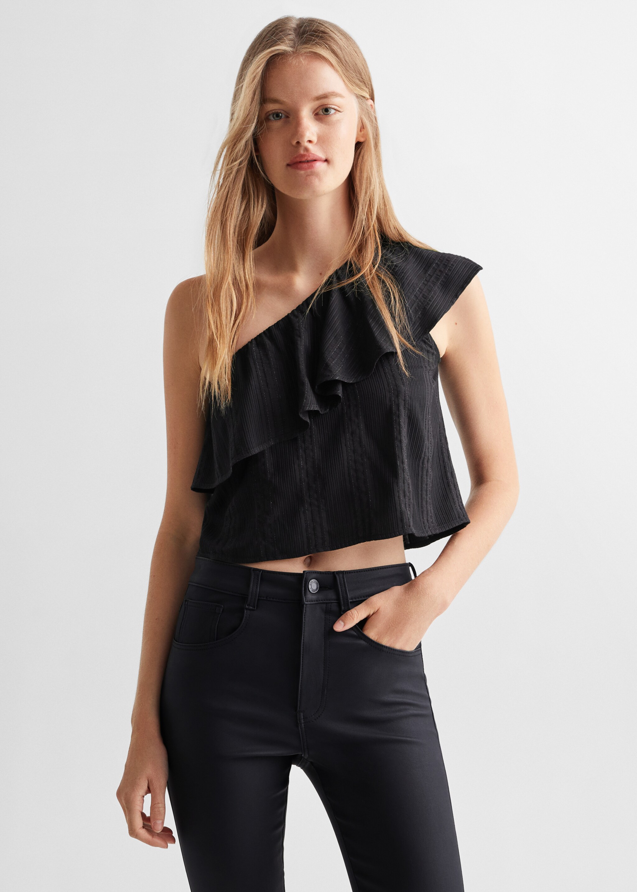 Jeans skinny encerados - Plano medio