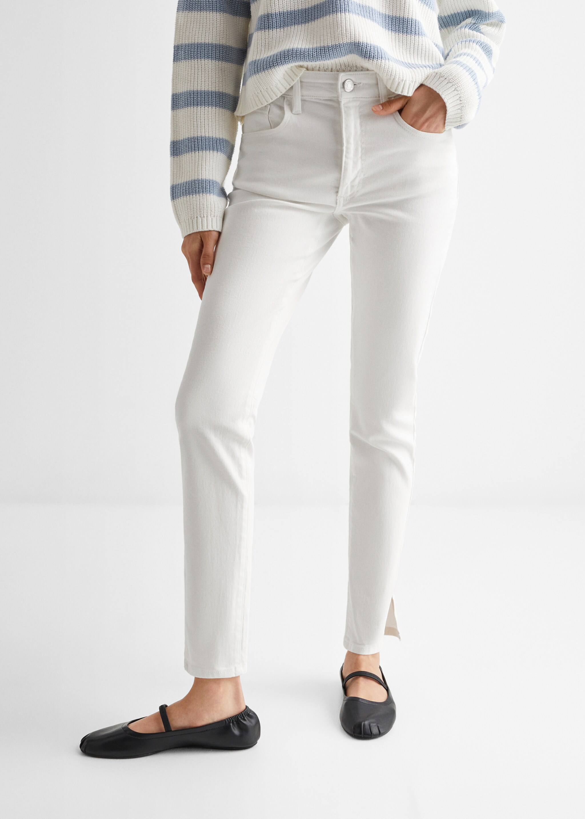 Jeans skinny abertura - Plano medio