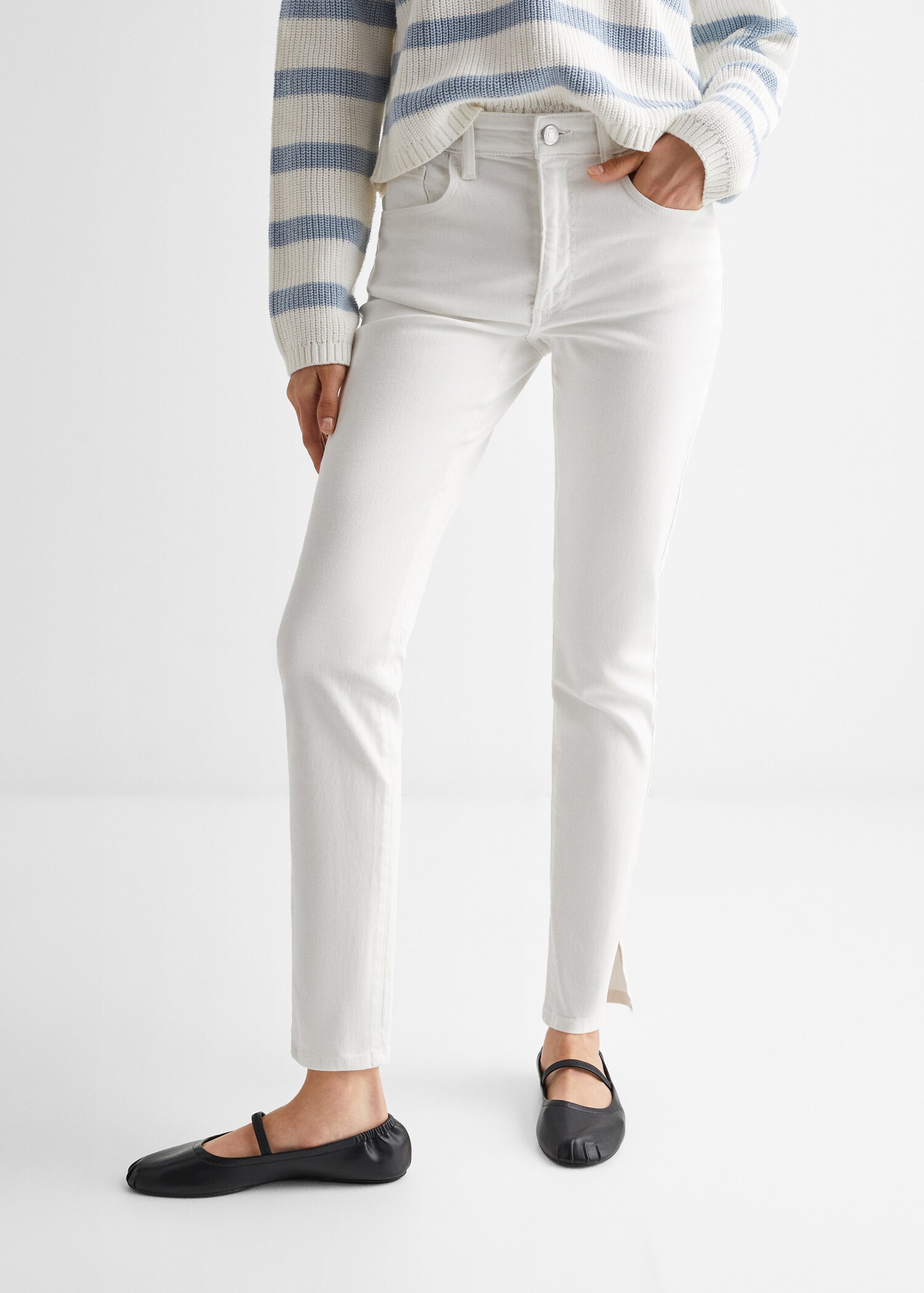 Jeans skinny abertura - Plano medio