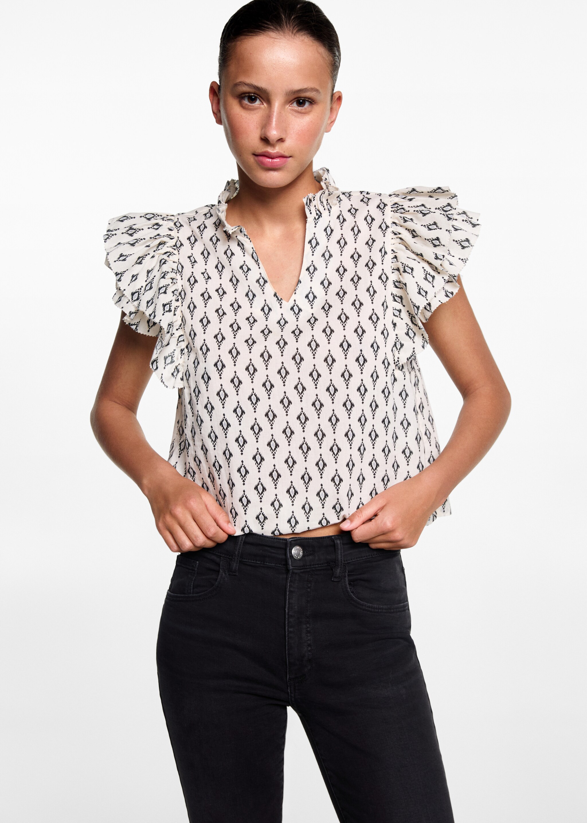 Jeans skinny abertura - Plano medio