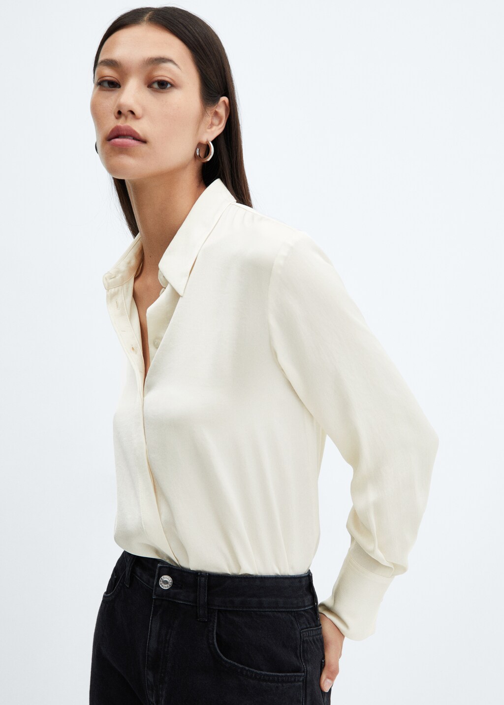 Chemise fluide satinee Femme MANGO Nouvelle Caledonie