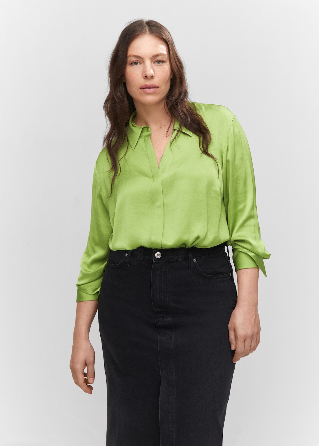 Satin finish flowy shirt - Women | MANGO Kosovo Satin finish flowy shirt - Women | MANGO Kosovo