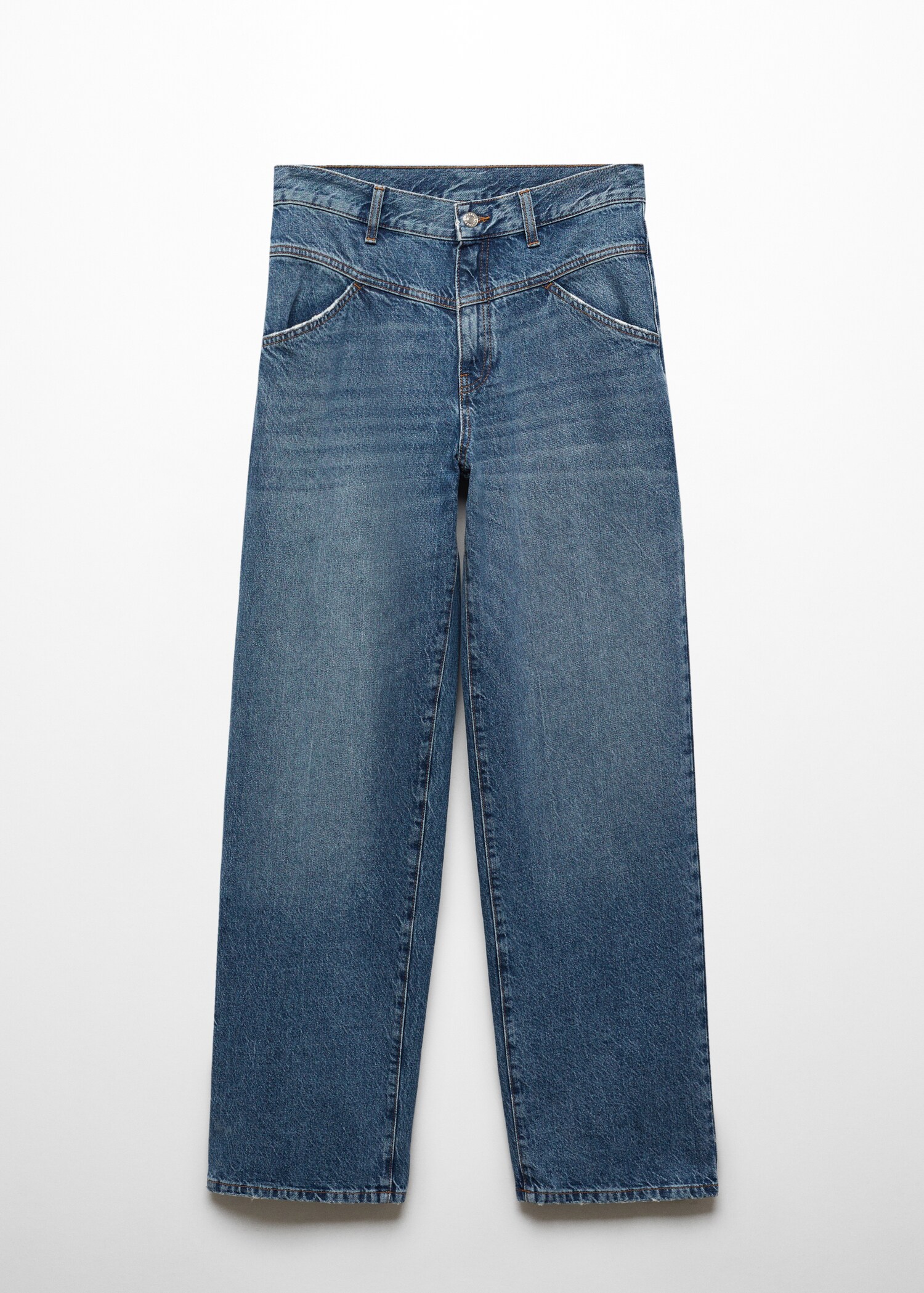 Jeans wideleg tiro alto costuras - Artículo sin modelo