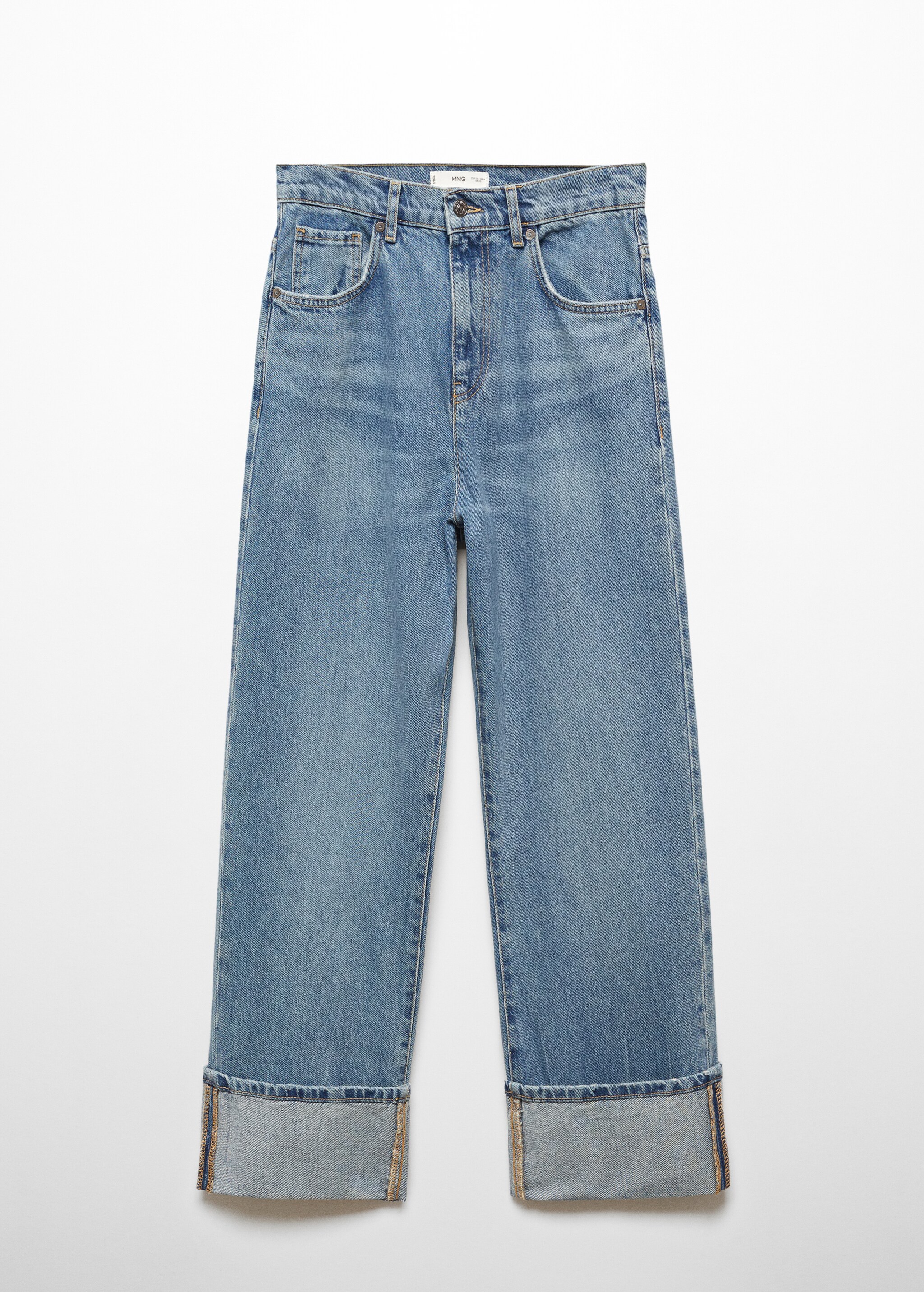 Jeans wideleg bajo vuelto - Artículo sin modelo