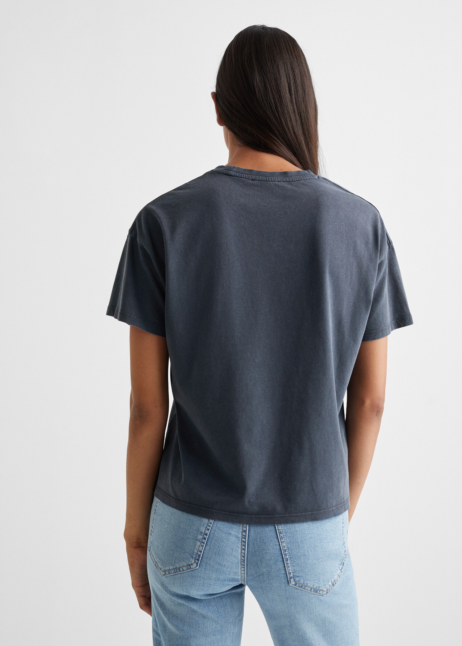Printed cotton-blend T-shirt - Reverse of the article