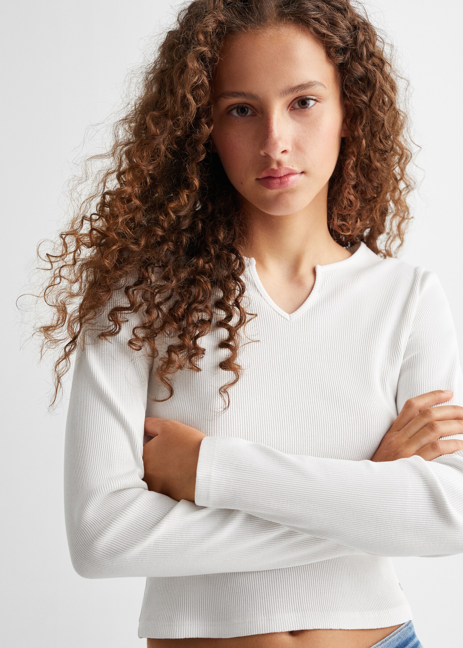 Camiseta manga larga canalé - Detalle del artículo 1