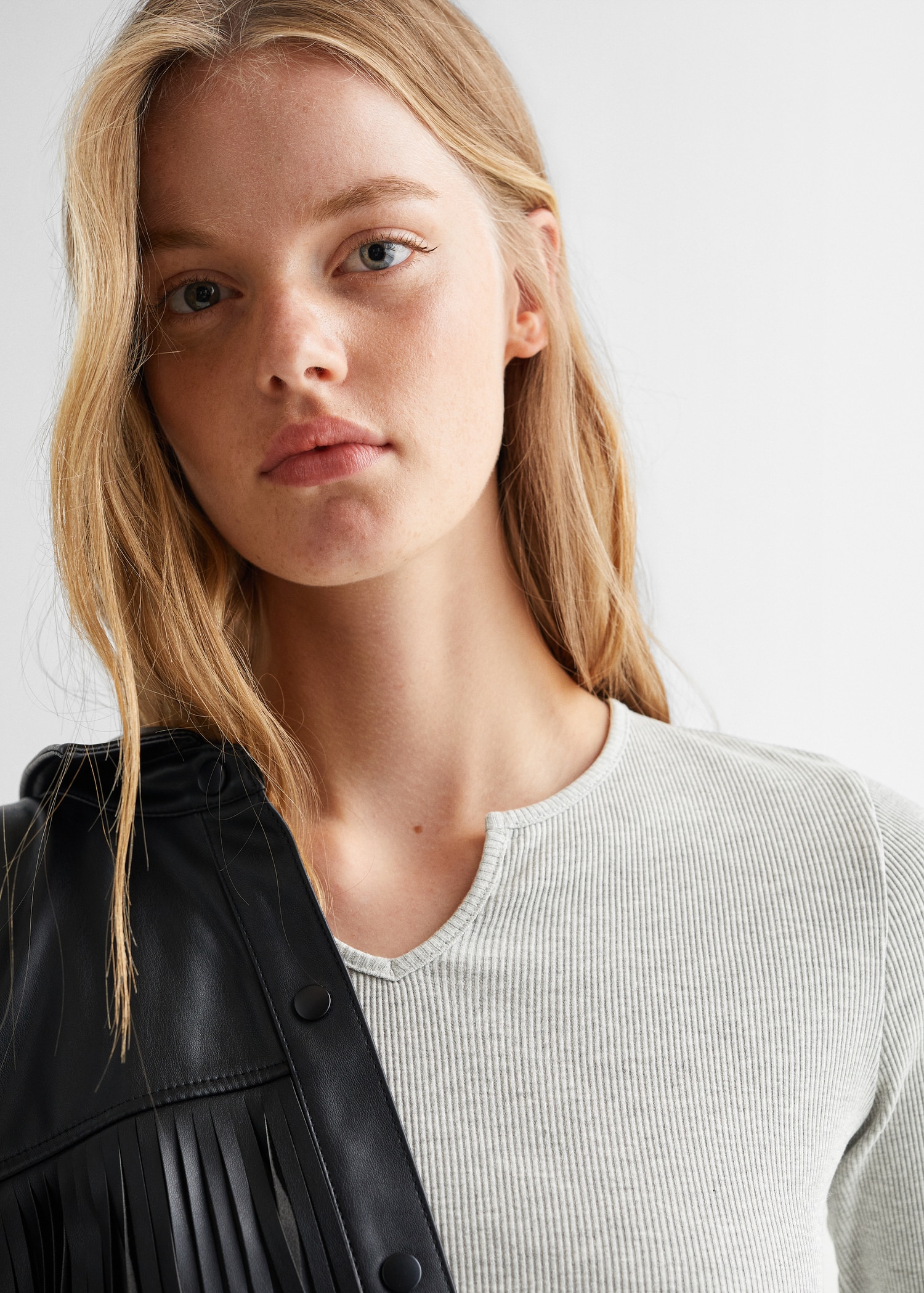 Camiseta manga larga canalé - Detalle del artículo 1