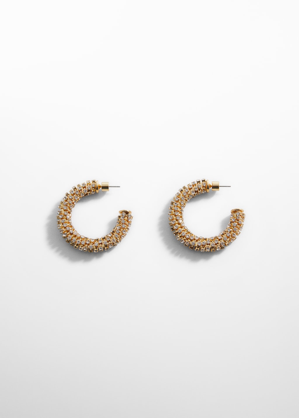 Rhinestone hoop earrings Women MANGO Azerbaijan